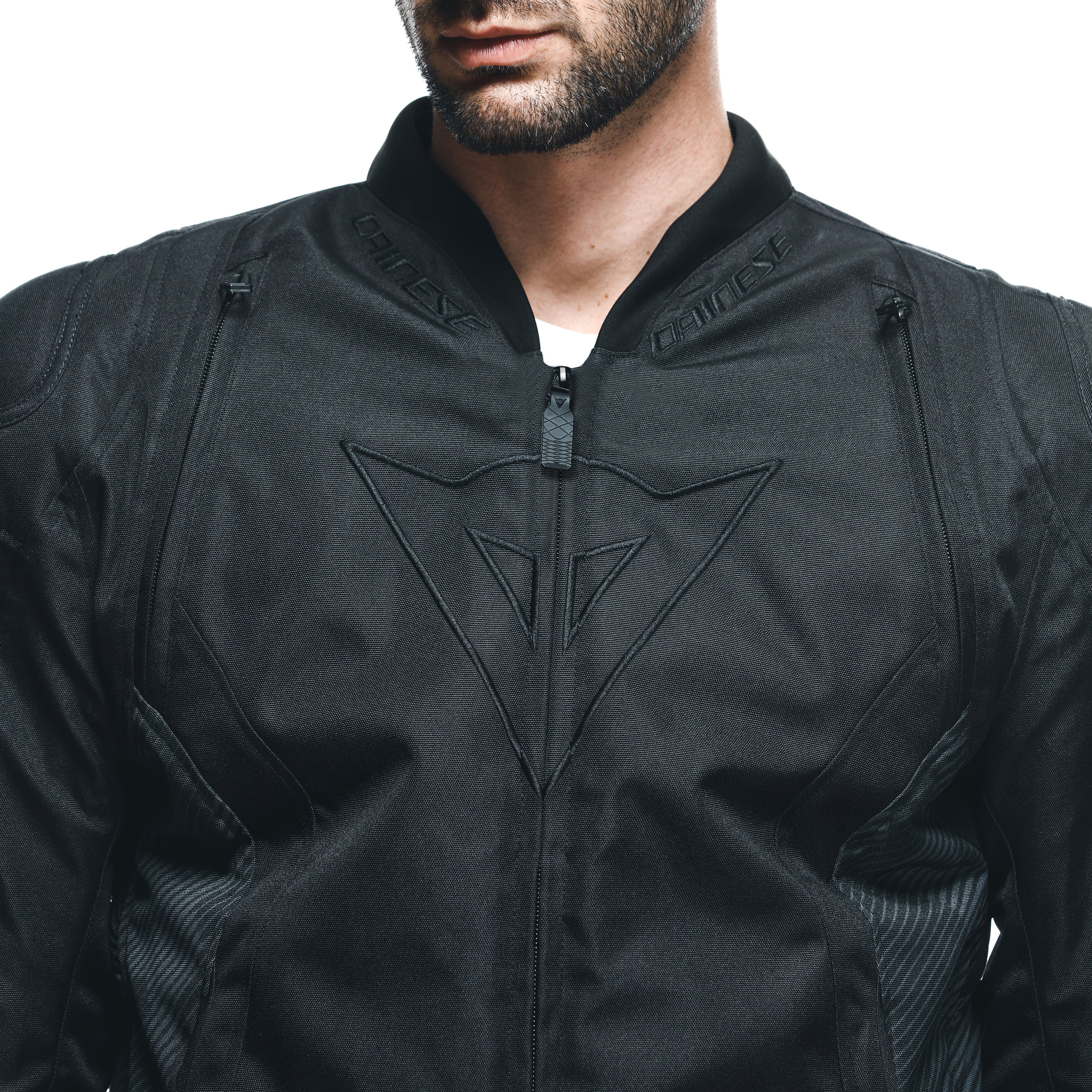 AVRO 5 - MEN'S FABRIC MOTORCYCLE JACKET - BLACK/BLACK/BLACK - 7