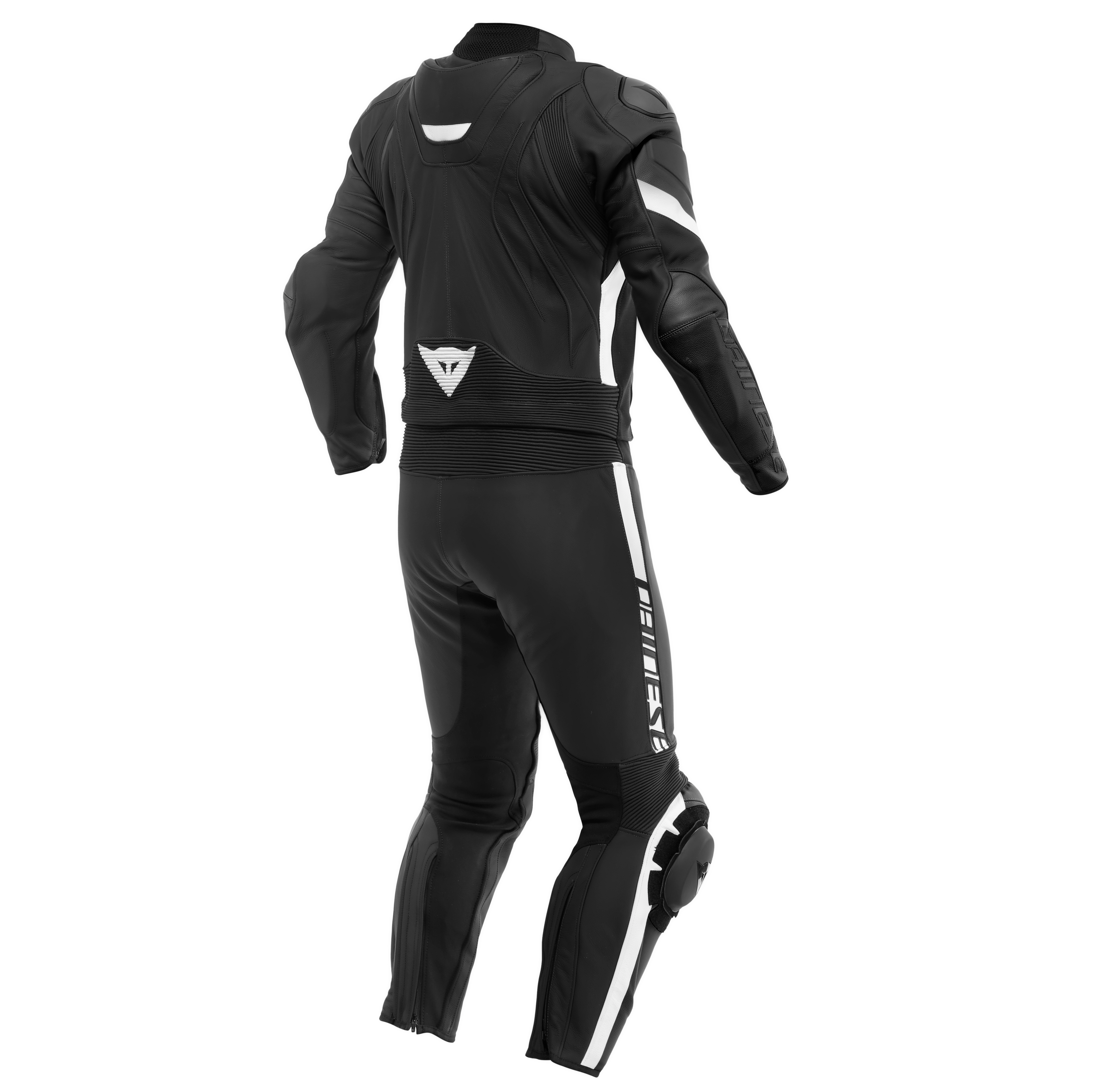 AVRO 4 LEATHER 2PCS SUIT S/T - BLACK-MATT/BLACK-MATT/WHITE - 2