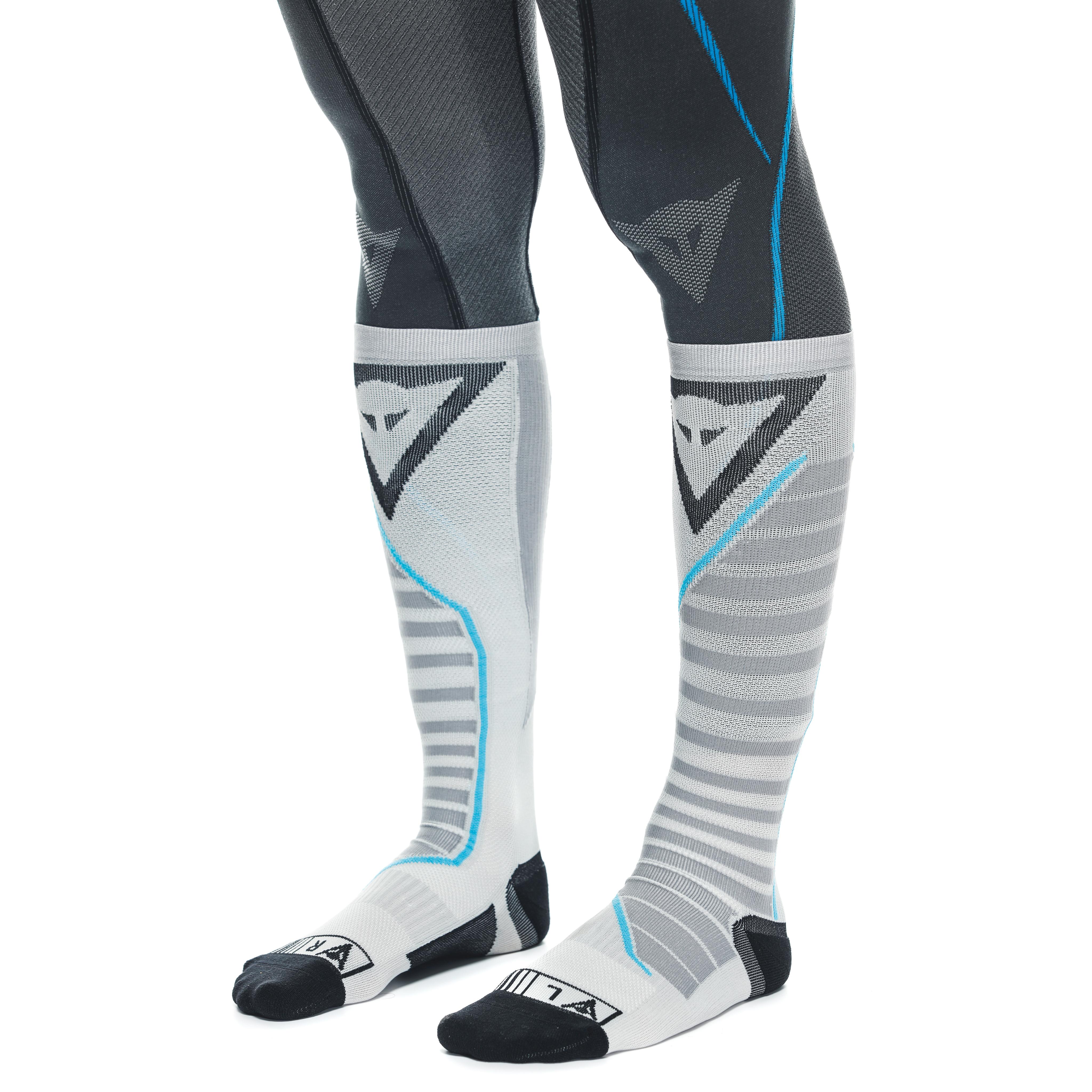 TECHNICAL MOTORCYCLE LONG SOCKS UNISEX - BASE LAYER SUMMER - BLACK/BLUE - 3