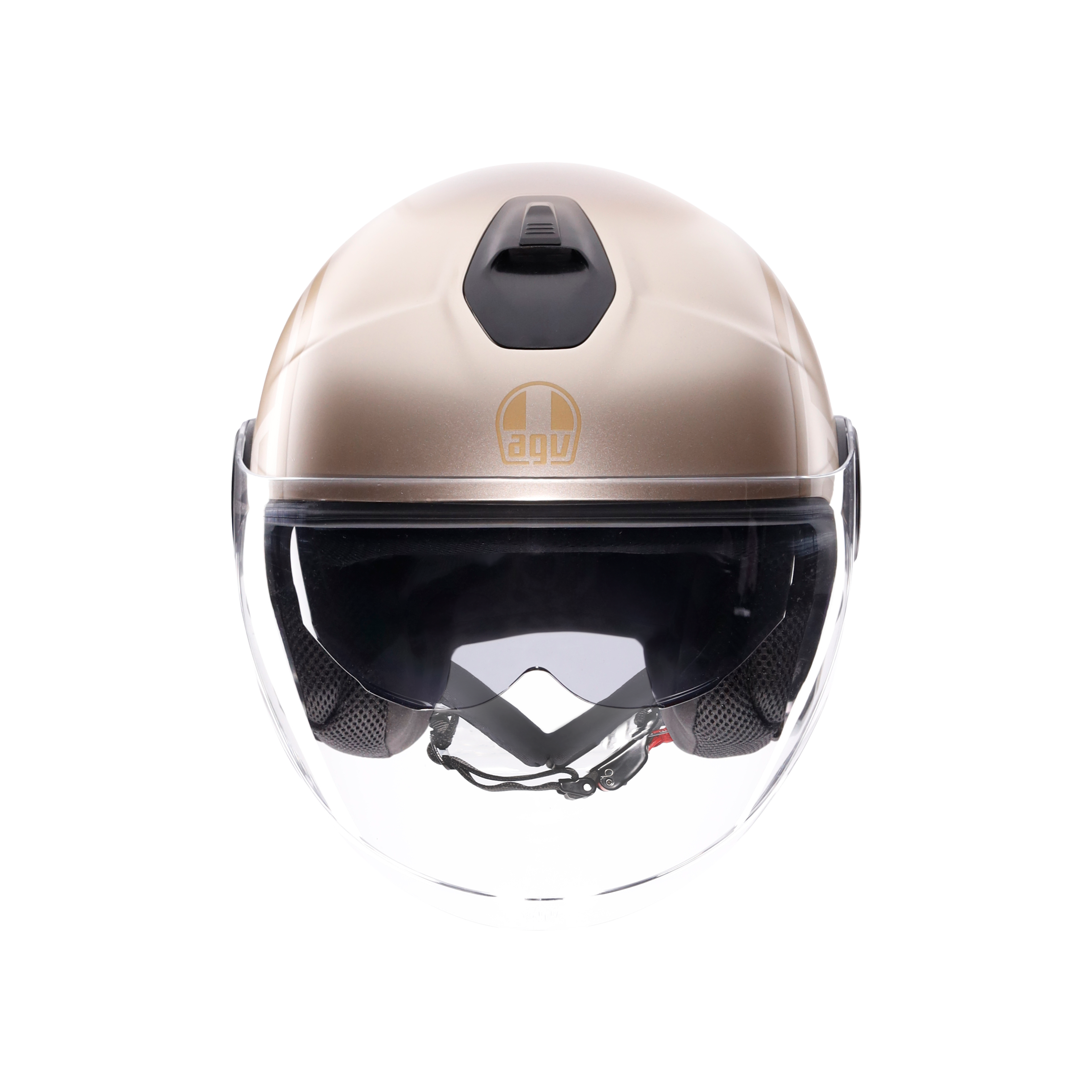 ETERES SIROLO MATT WHITE/GOLD - MOTORBIKE OPEN FACE HELMET E2206 -  - 2