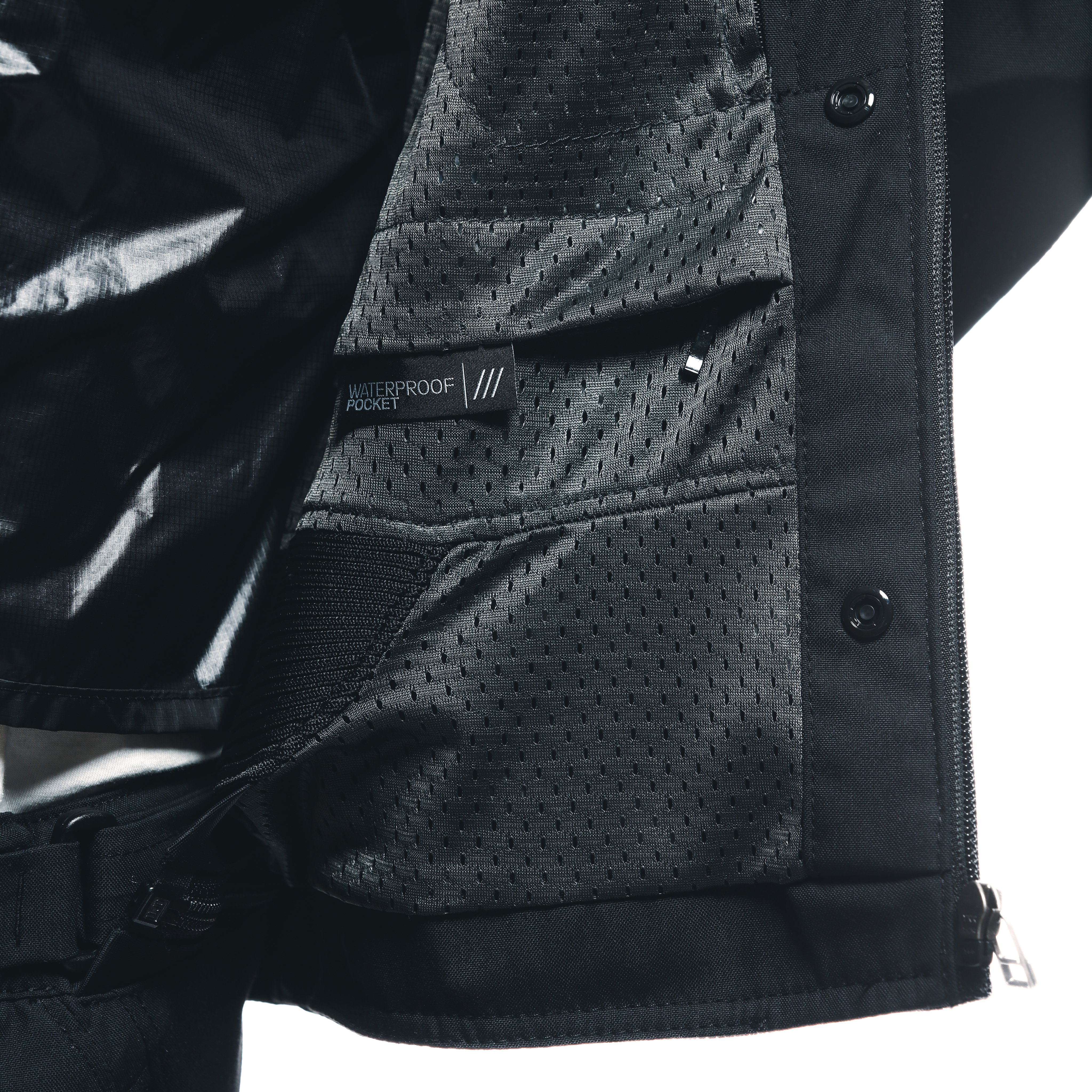AIR FRAME 3 TEX - MEN'S SUMMER MOTORCYCLE JACKET IN FABRIC - BLACK/BLACK/RED-FLUO - 13