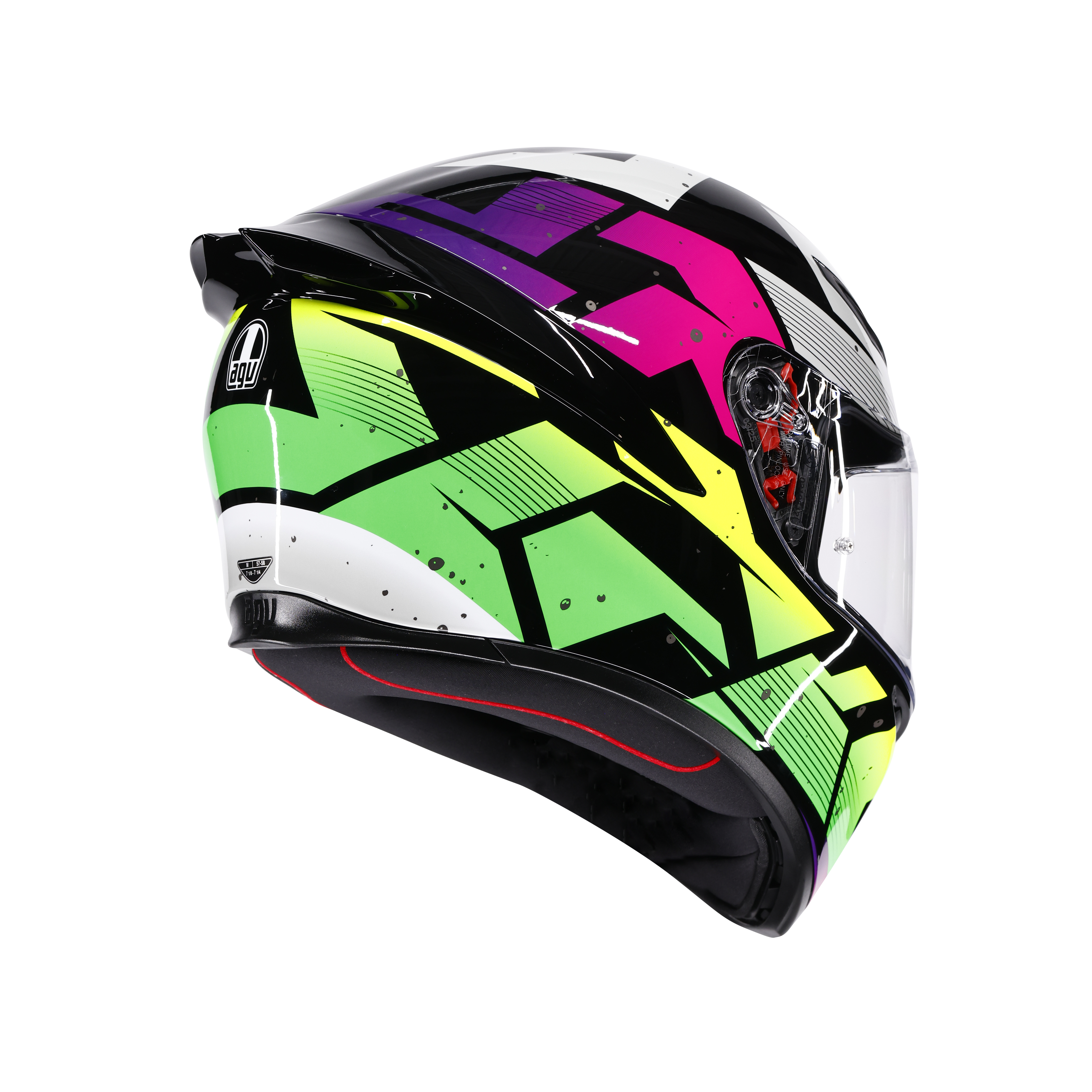 K1 S PUNKPULSE BLACK/PURPLE/LIME - CASQUE MOTO INT&Eacute;GRAL E2206 -  - 6