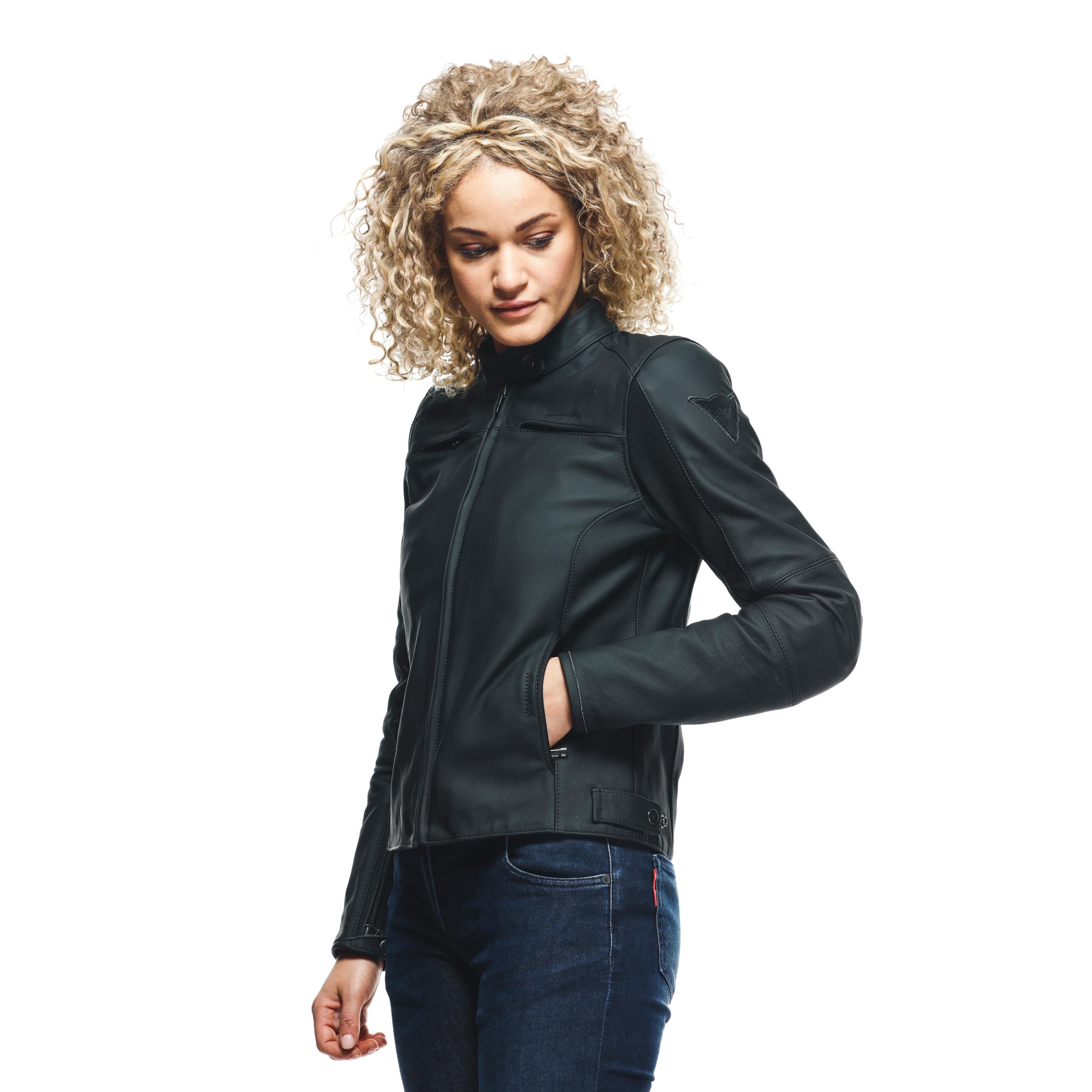 RAZON 2 LADY LEATHER JACKET - BLACK - 8