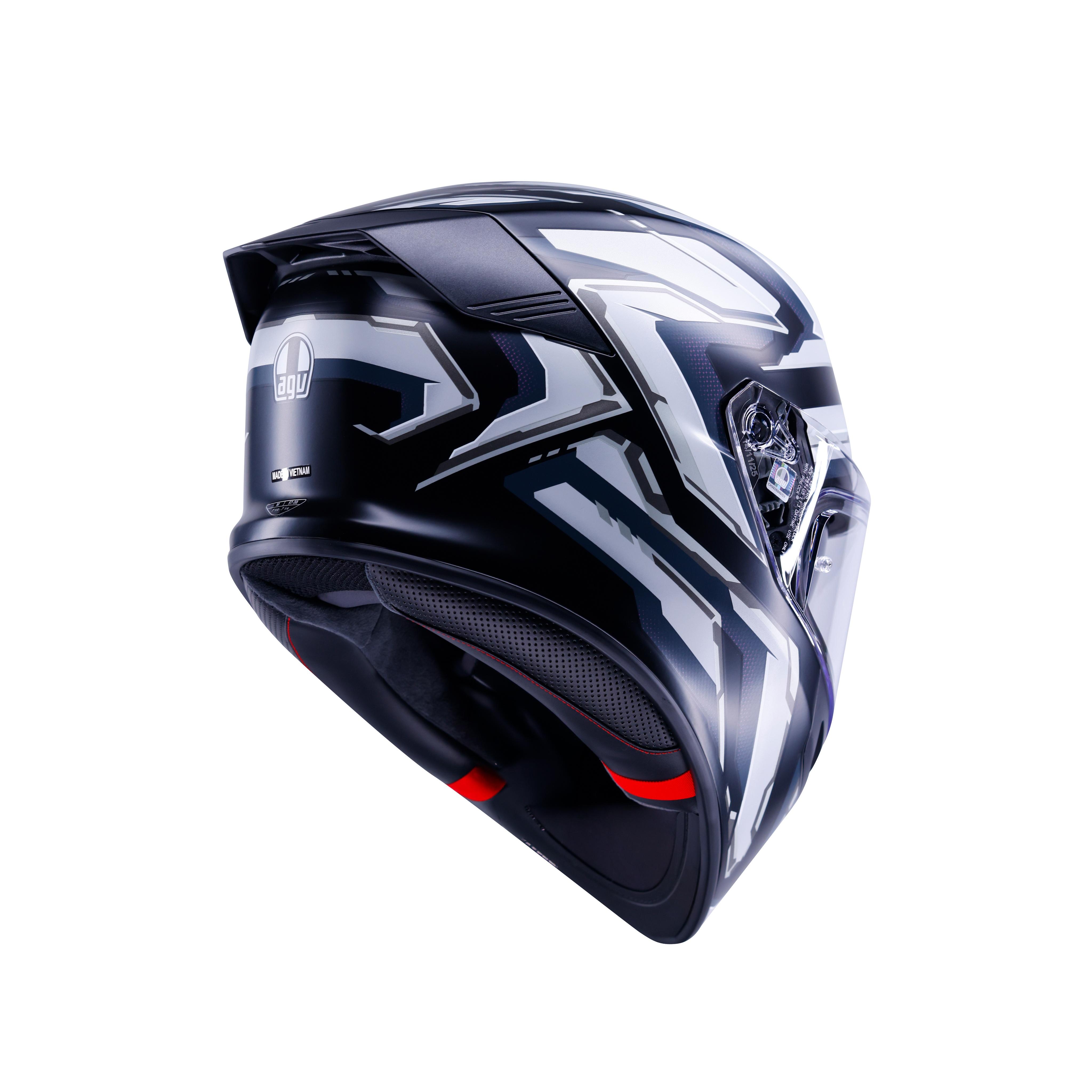 K5 ASTRALIX MATT BLACK/WHITE - FULL-FACE MOTORCYCLE HELMET E2206 -  - 4