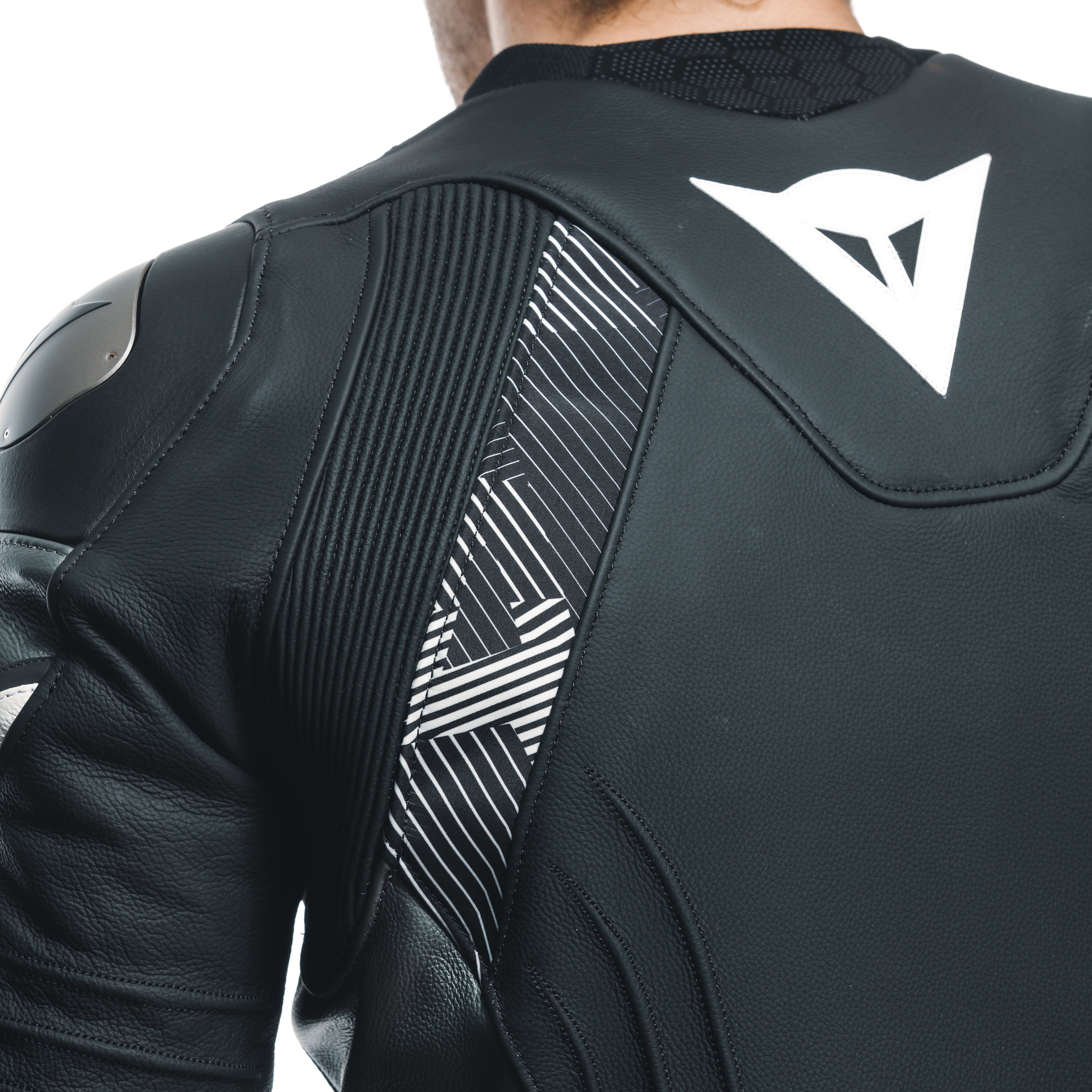 AVRO 5 - GIACCA MOTO IN PELLE UOMO - BLACK/WHITE/ANTHRACITE - 13
