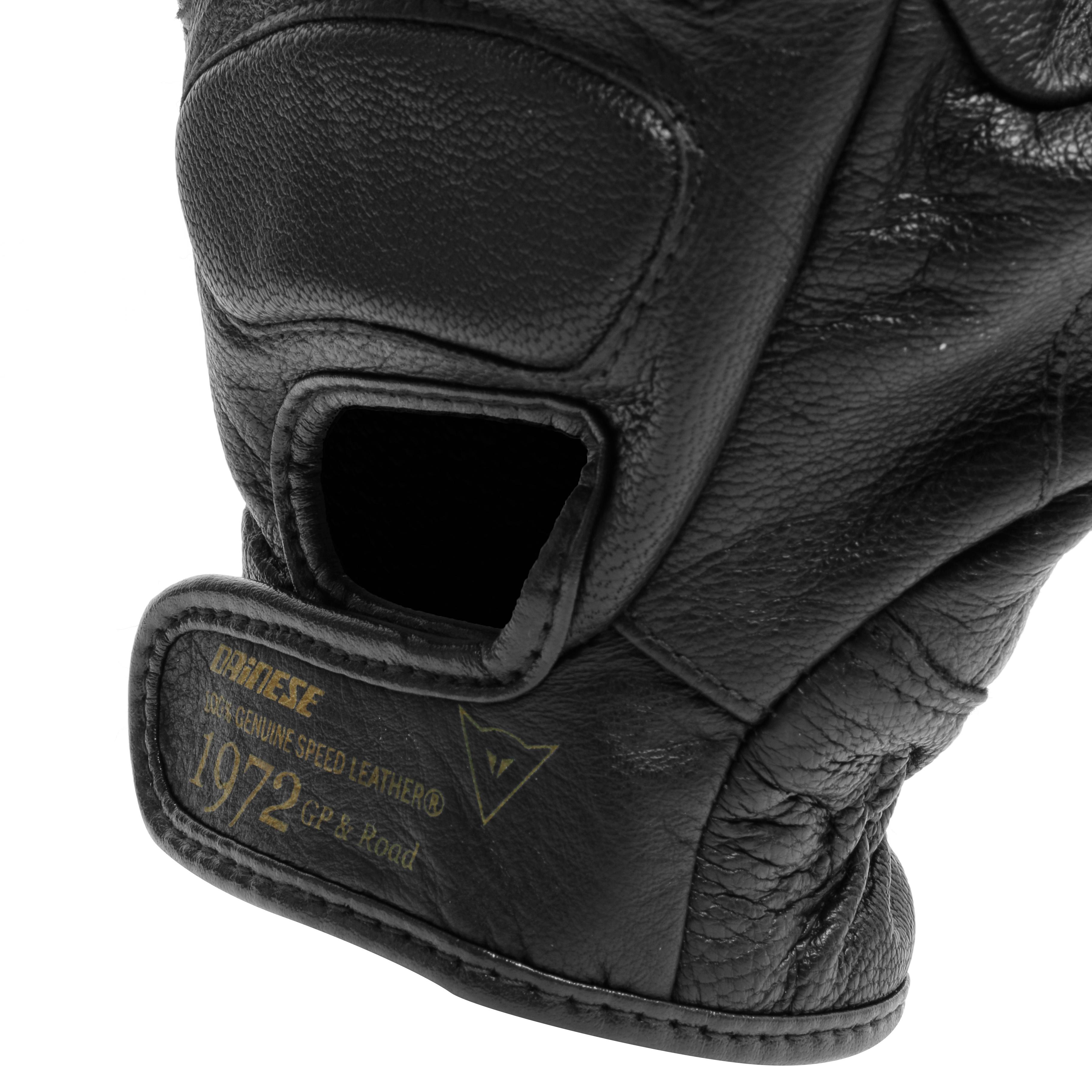 BLACKJACK - UNISEX MOTORCYCLE LEATHER GLOVES - BLACK/BLACK/BLACK - 7