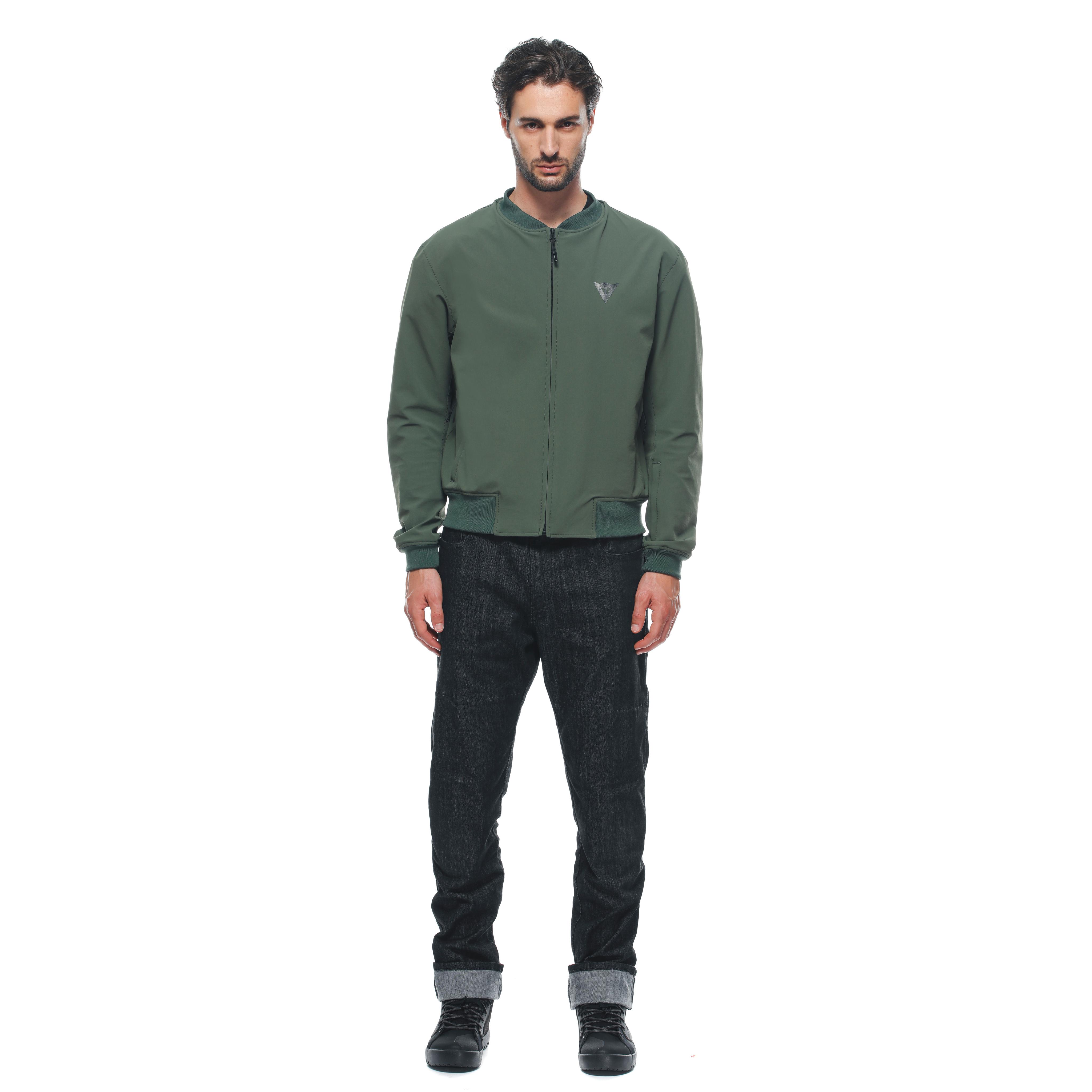 BHYDE NO-WIND TEX - MEN'S MOTORCYCLE JACKET IN FABRIC | GREEN
