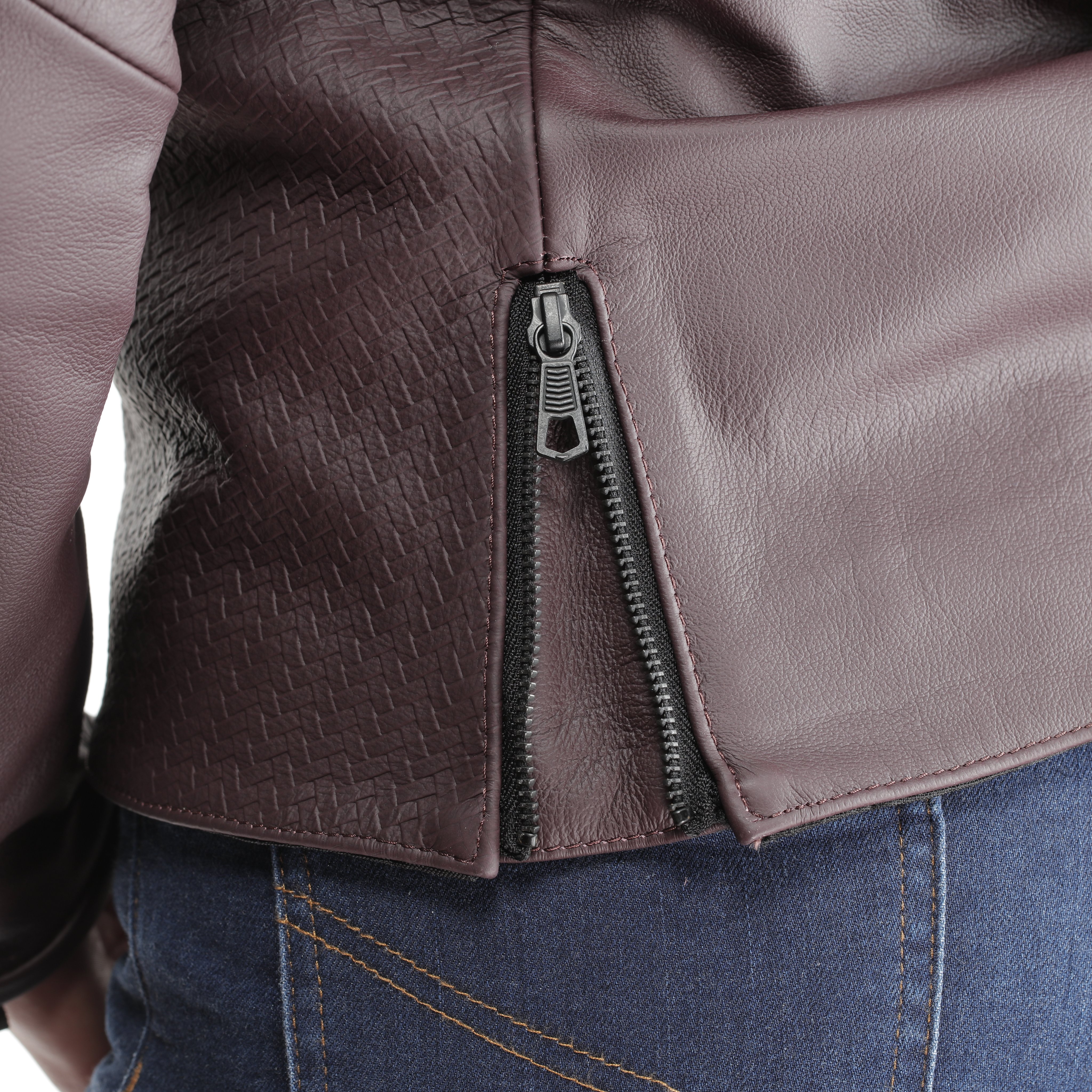 ITINERE LEATHER JACKET WMN - BORDEAUX - 10