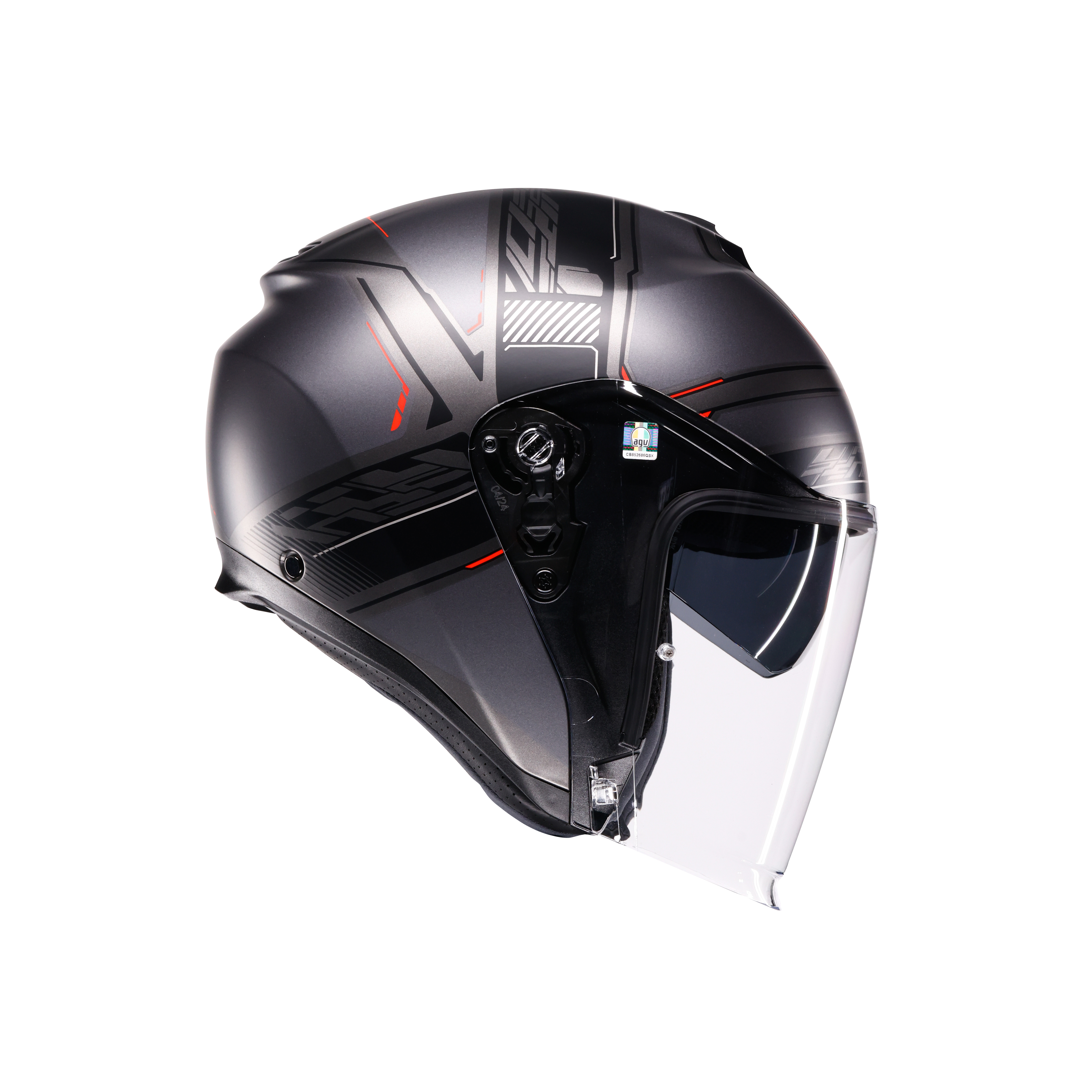 IRIDES AGV E2206 - ZAGABRIA MATT GUNMETAL/RED -  - 3