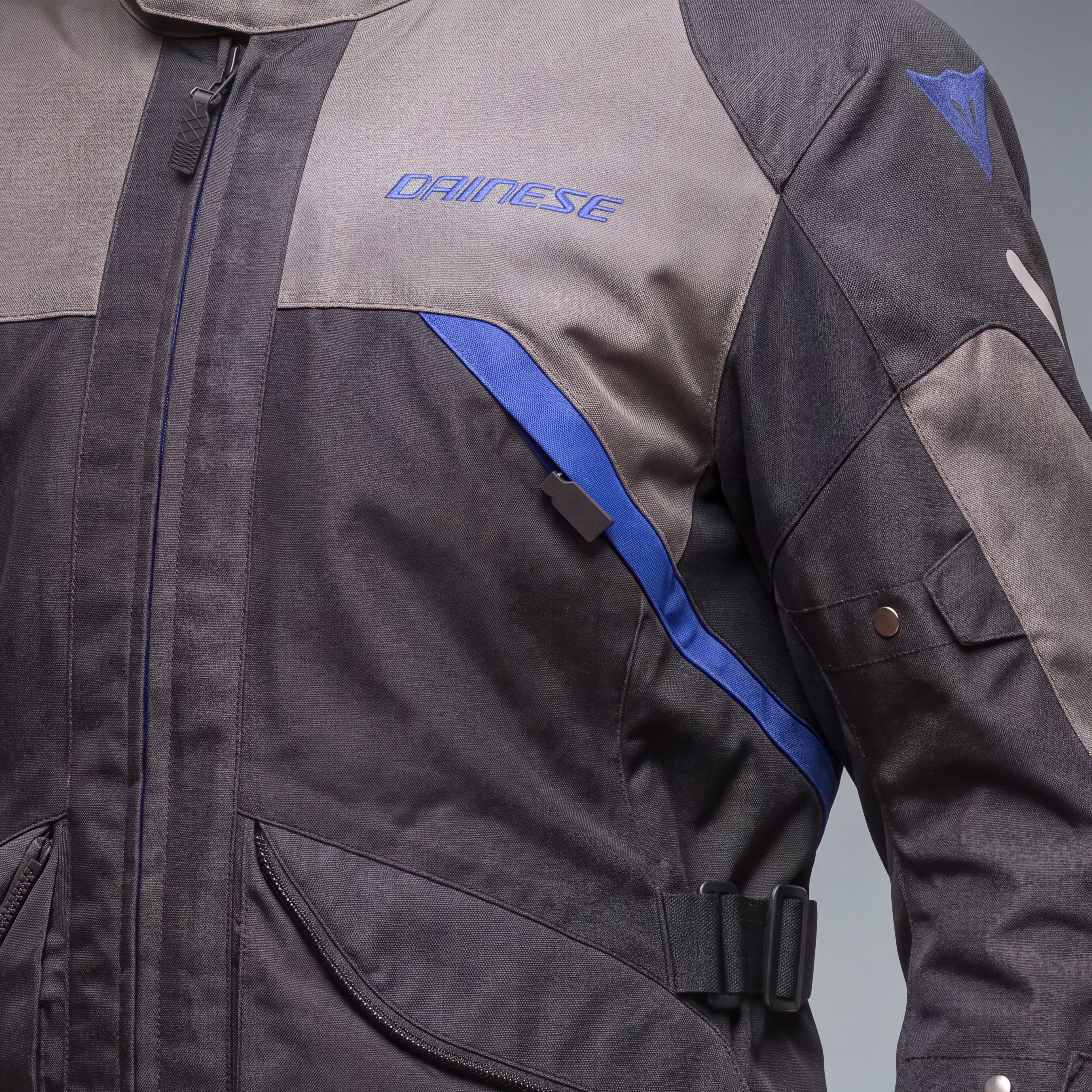 TEMPEST 4 D-DRY - MOTORCYCLE JACKET WATERPROOF MEN - BLACK/RAVEN/BLUE - 5
