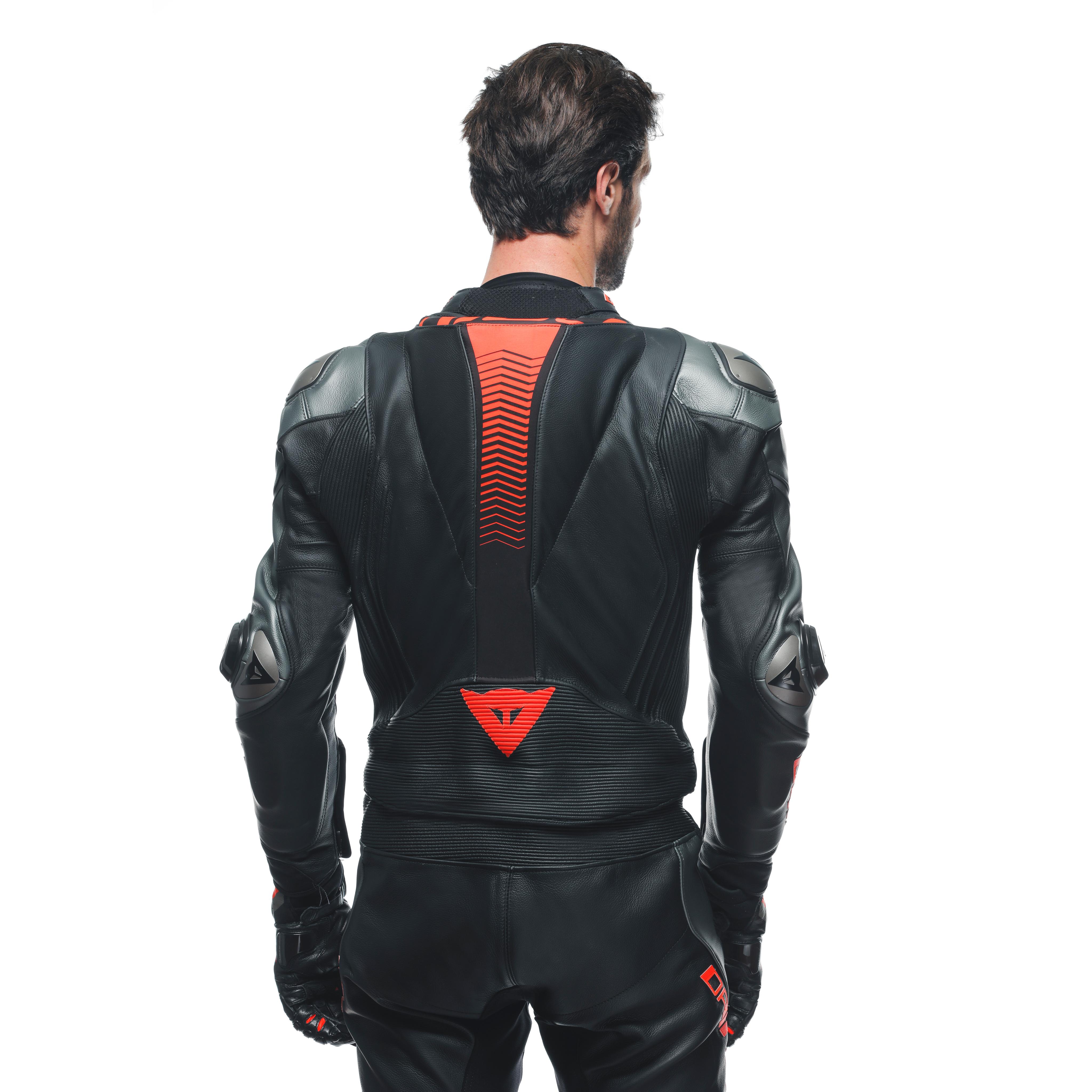LAGUNA SECA 5 2PCS LEATHER SUIT - BLACK/ANTHRACITE/RED-FLUO - 7