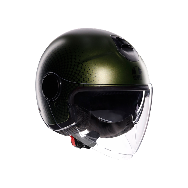 AGV - Eteres Andora Matt Green/black - Casque Moto Jet E2206, Unisex, Taille: Xxl