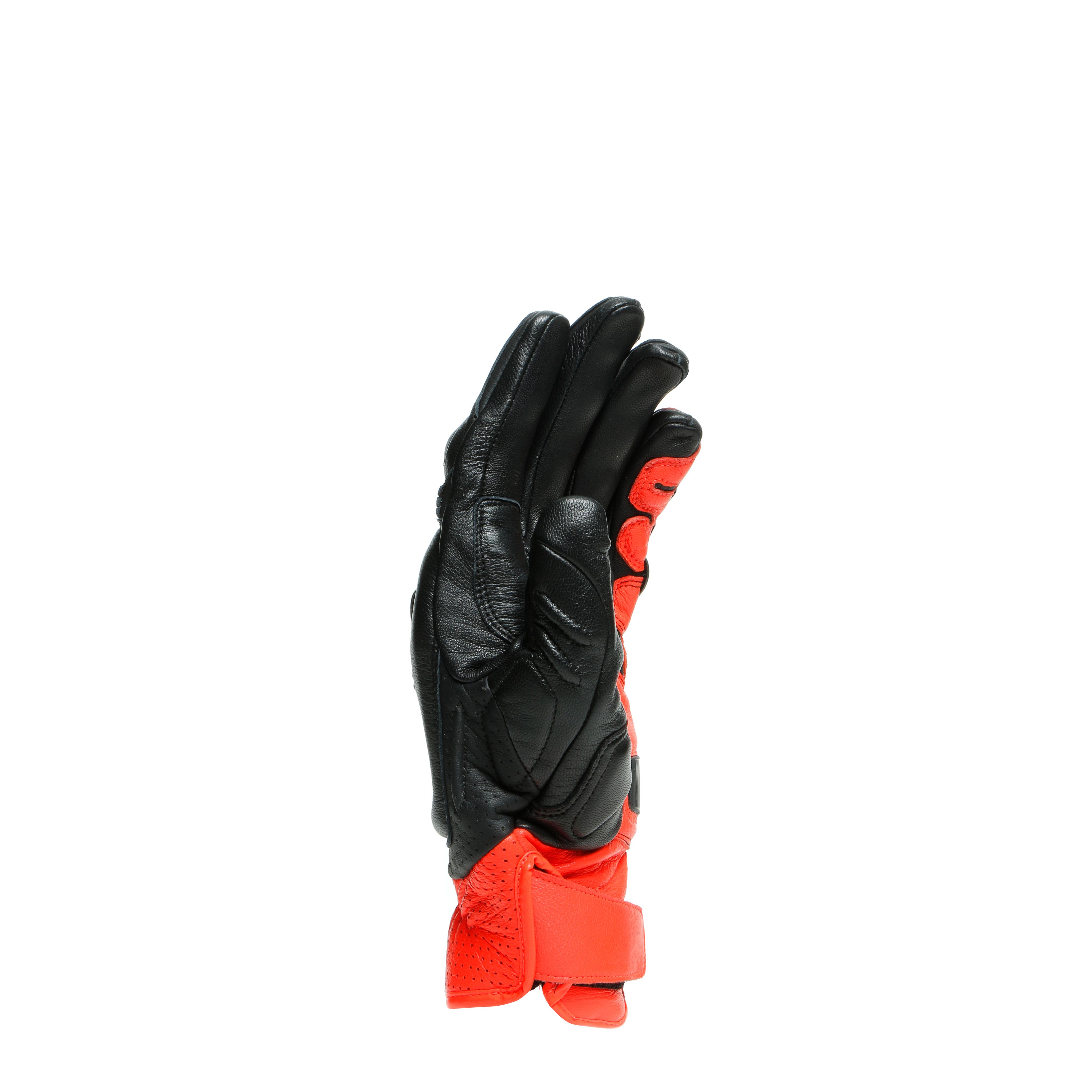 4-STROKE 2 - MEN'S MOTORCYCLE LEATHER GLOVES - BLACK/FLUO-RED - 2