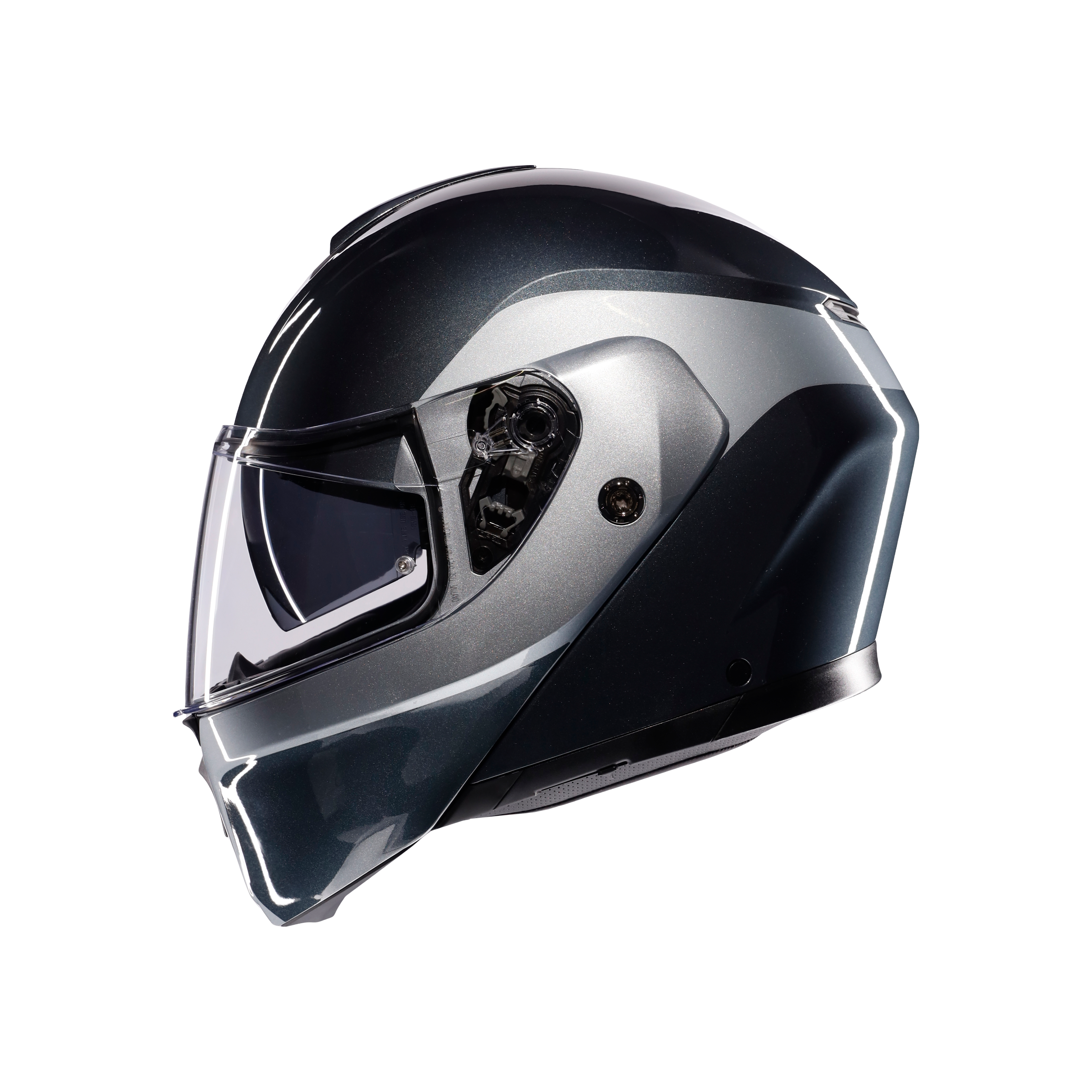 STREETMODULAR LEVICO GREY/SILVER - MOTORBIKE FLIP UP HELMET DOT(E2206) -  - 4