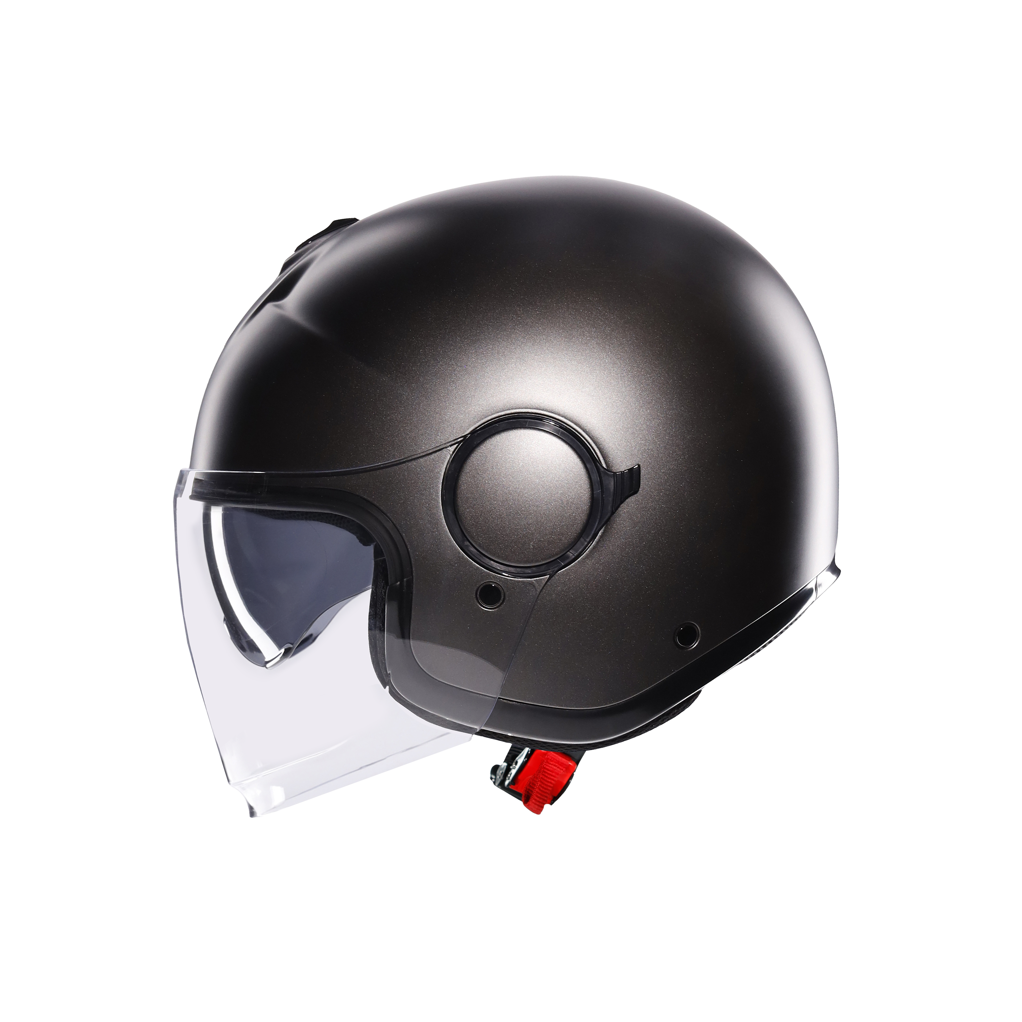 ETERES MONO MATT ASFALTO GREY - CASQUE MOTO JET E2206 -  - 4