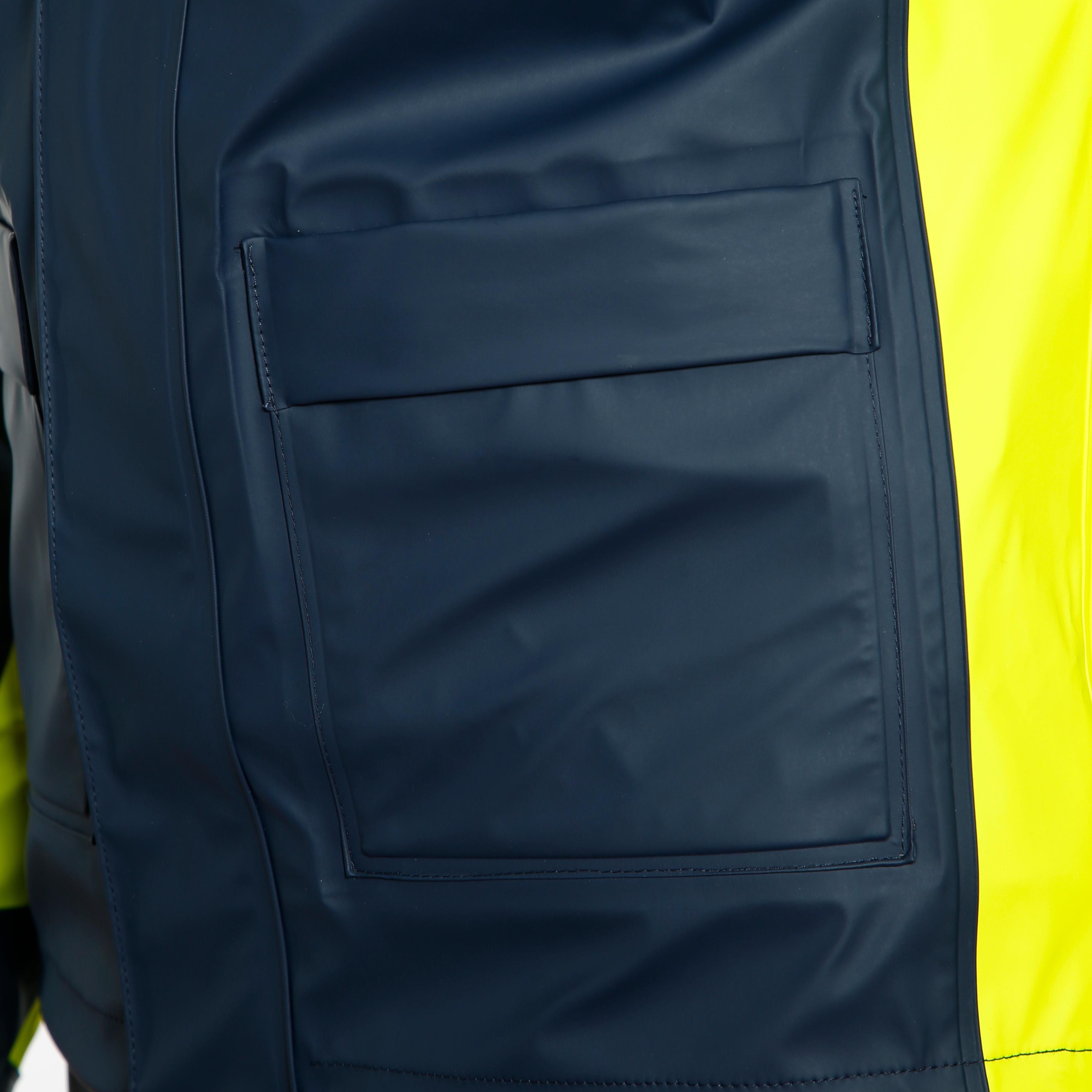 STORM 2 - UNISEX MOTORCYCLE RAIN JACKET - BLACK-IRIS/FLUO-YELLOW - 8