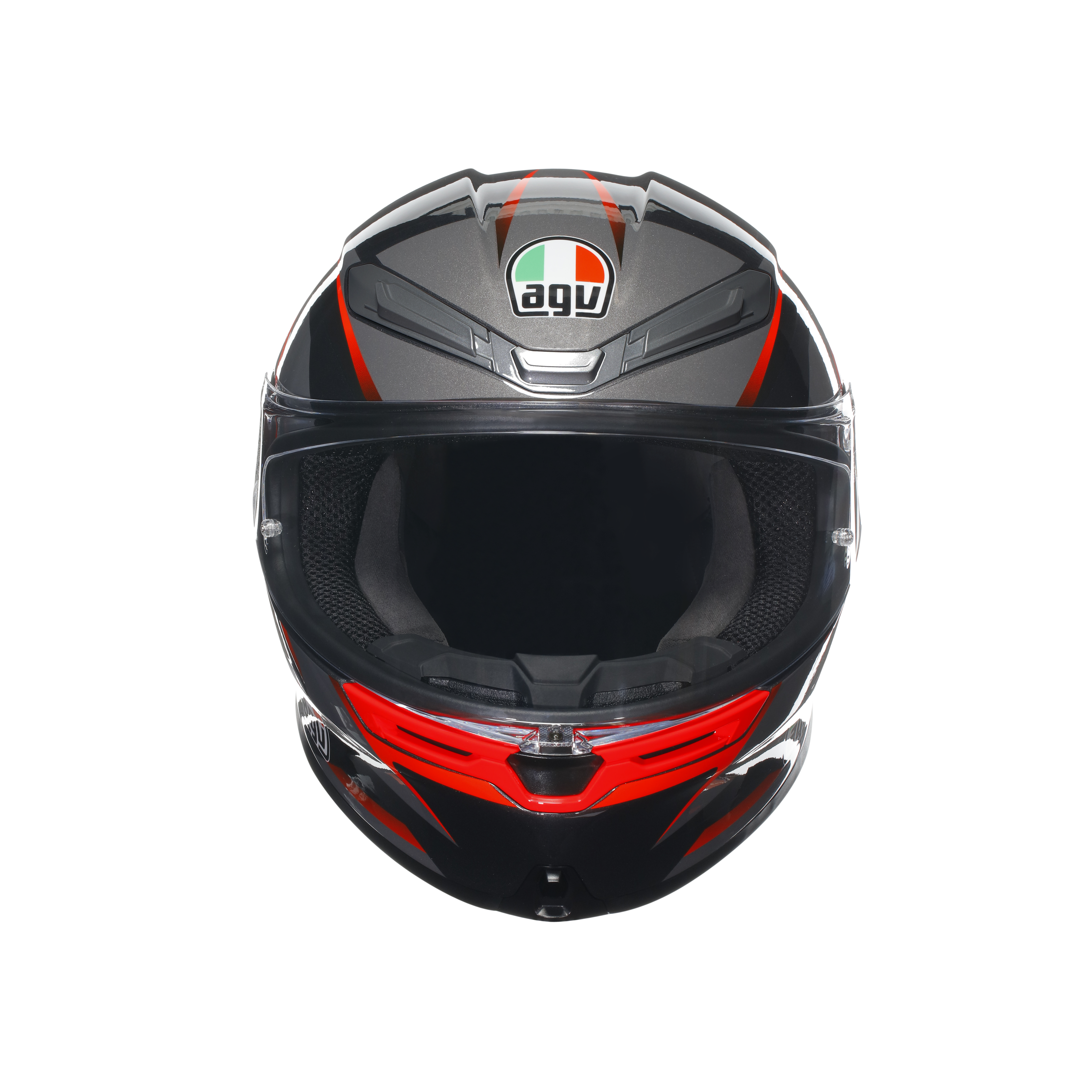K6 S SLASHCUT BLACK/GREY/RED - MOTORBIKE FULL FACE HELMET DOT (E2206) -  - 7