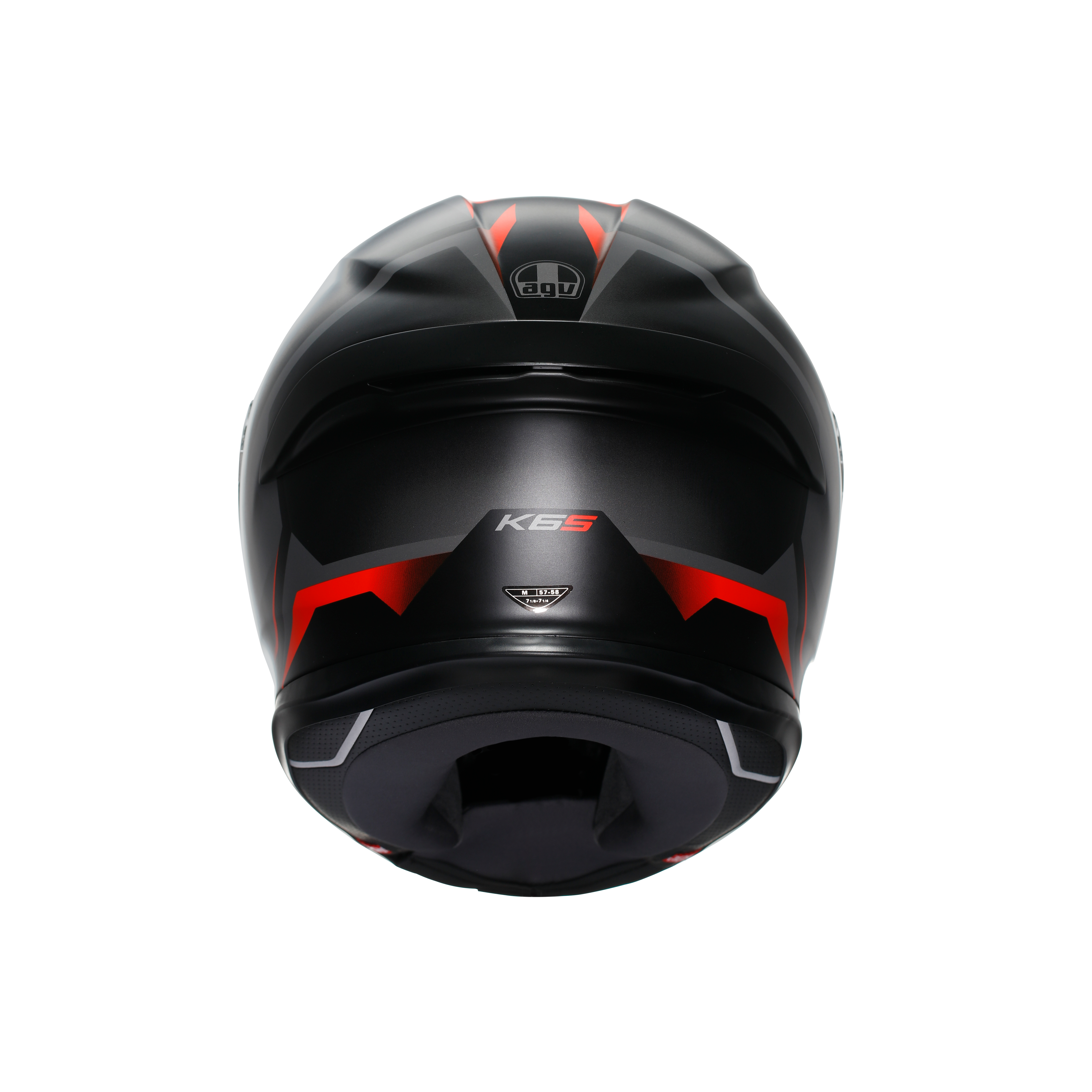 K6 S KARVE MATT BLACK/GREY/RED - MOTORBIKE FULL FACE HELMET DOT (E2206) -  - 3