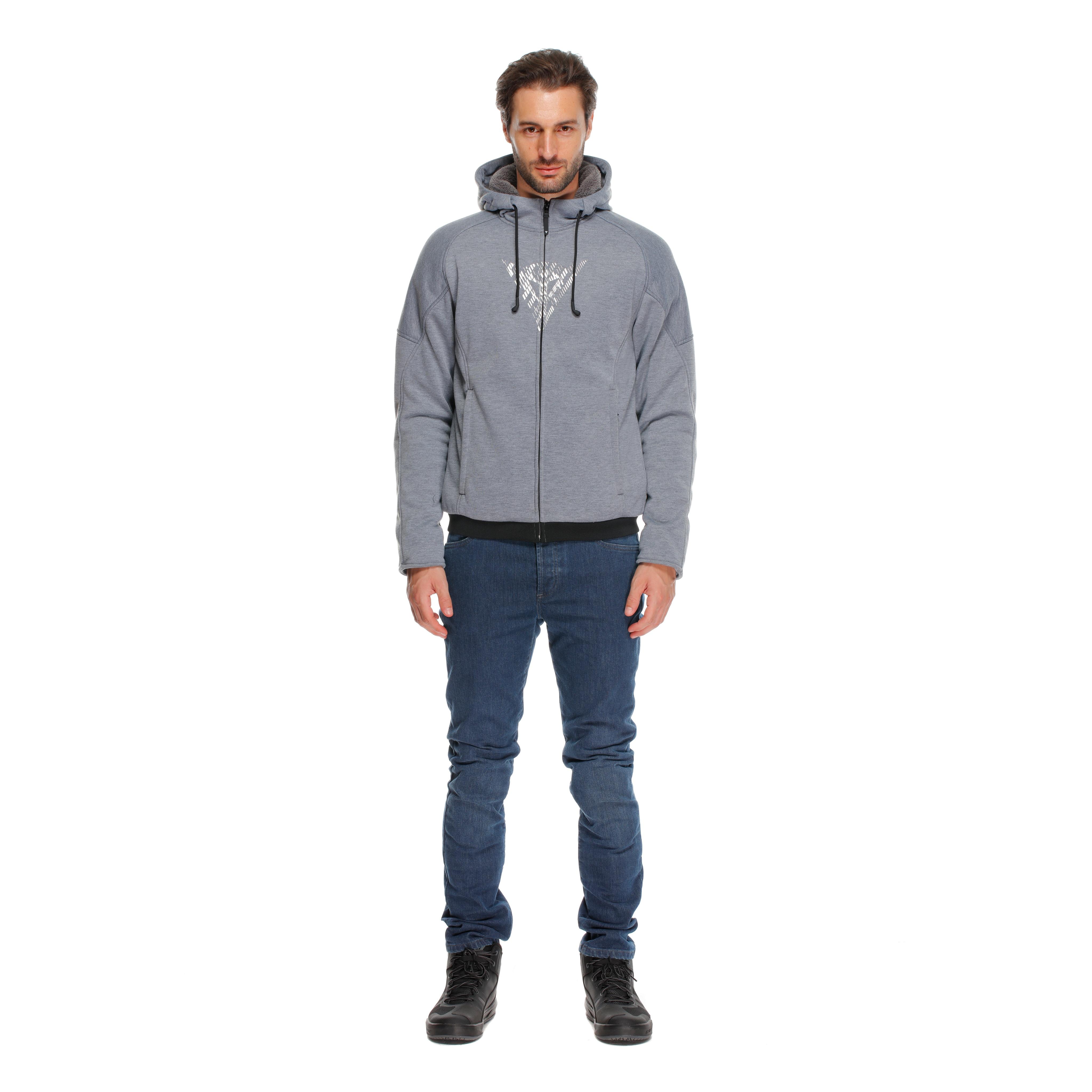 BOVISA - FELPA DA MOTO CON PROTEZIONI UOMO - GREY-MELANGE/BLACK - 9