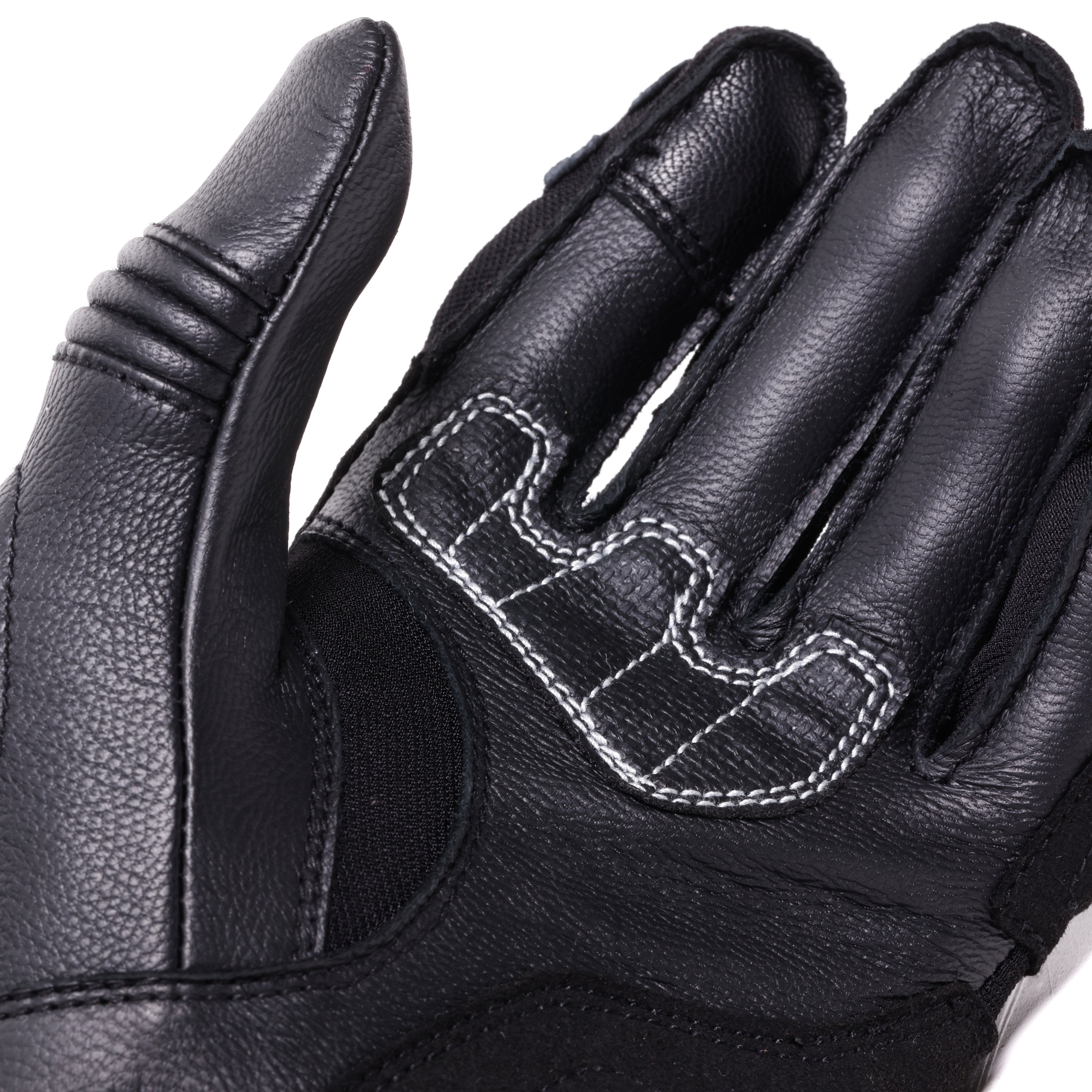 REACTO CARBON LONG - MOTORCYCLE GLOVES IN LEATHER WOMEN | BLACK
