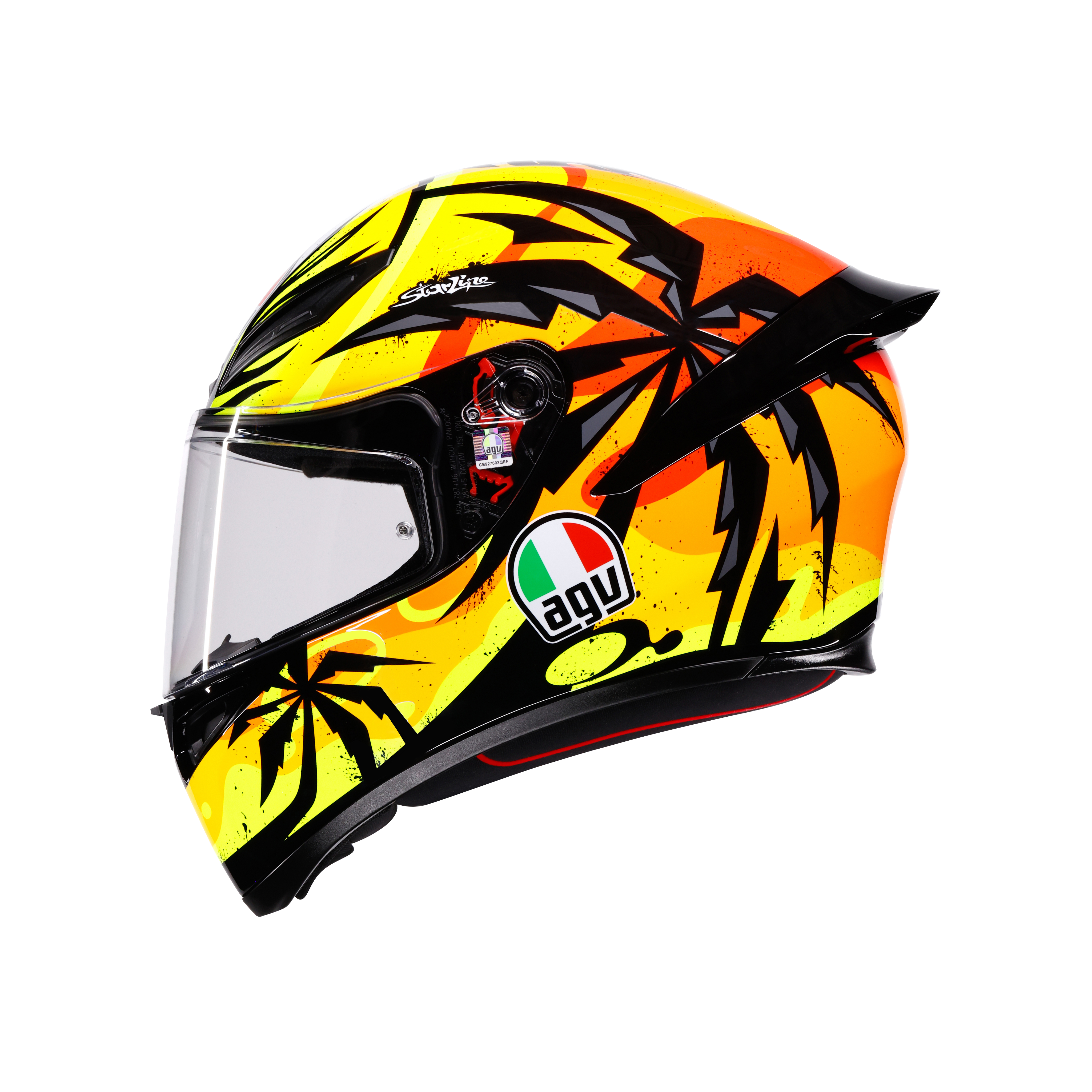 K1 S TROPICRUSH BLACK/ORANGE - MOTORBIKE FULL FACE HELMET DOT (E2206) -  - 4