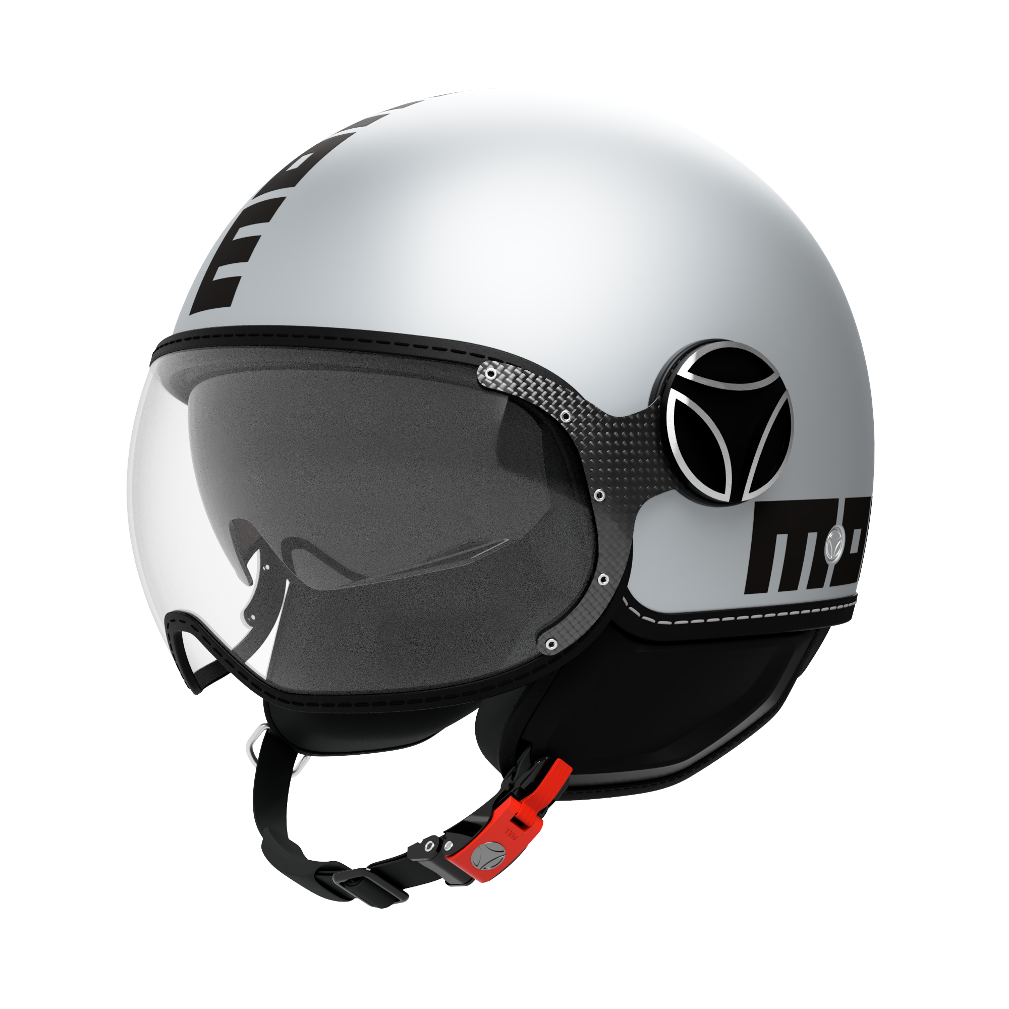 MOMODESIGN FGTR EVO - JET-HELM MIT DOPPELVISIER E2206 - MONO MATT GREY/CERULEAN GREY -  - 1