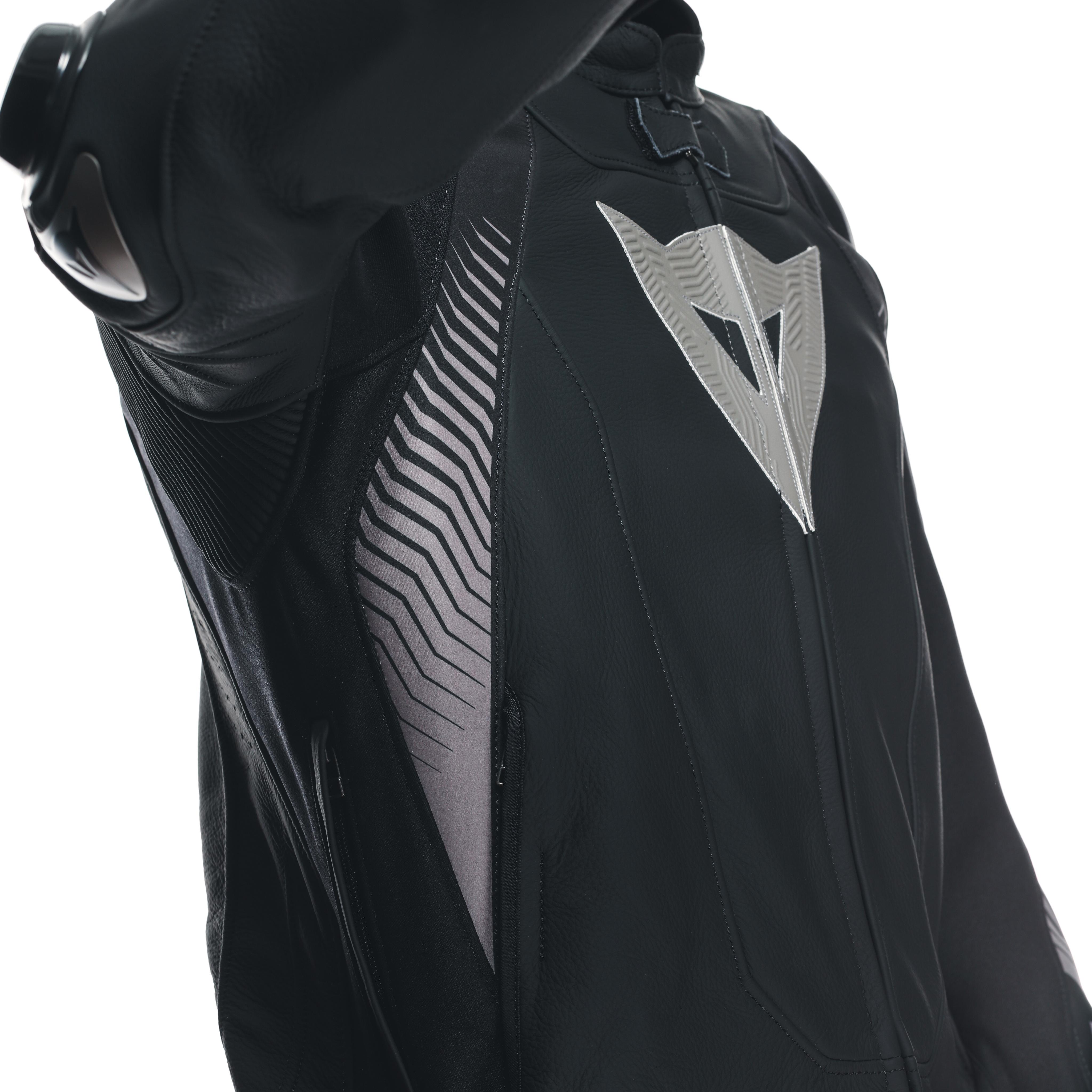 SUPER SPEED 4 - MEN'S MOTORCYCLE LEATHER JACKET - BLACK-MATT/CHARCOAL-GRAY - 12