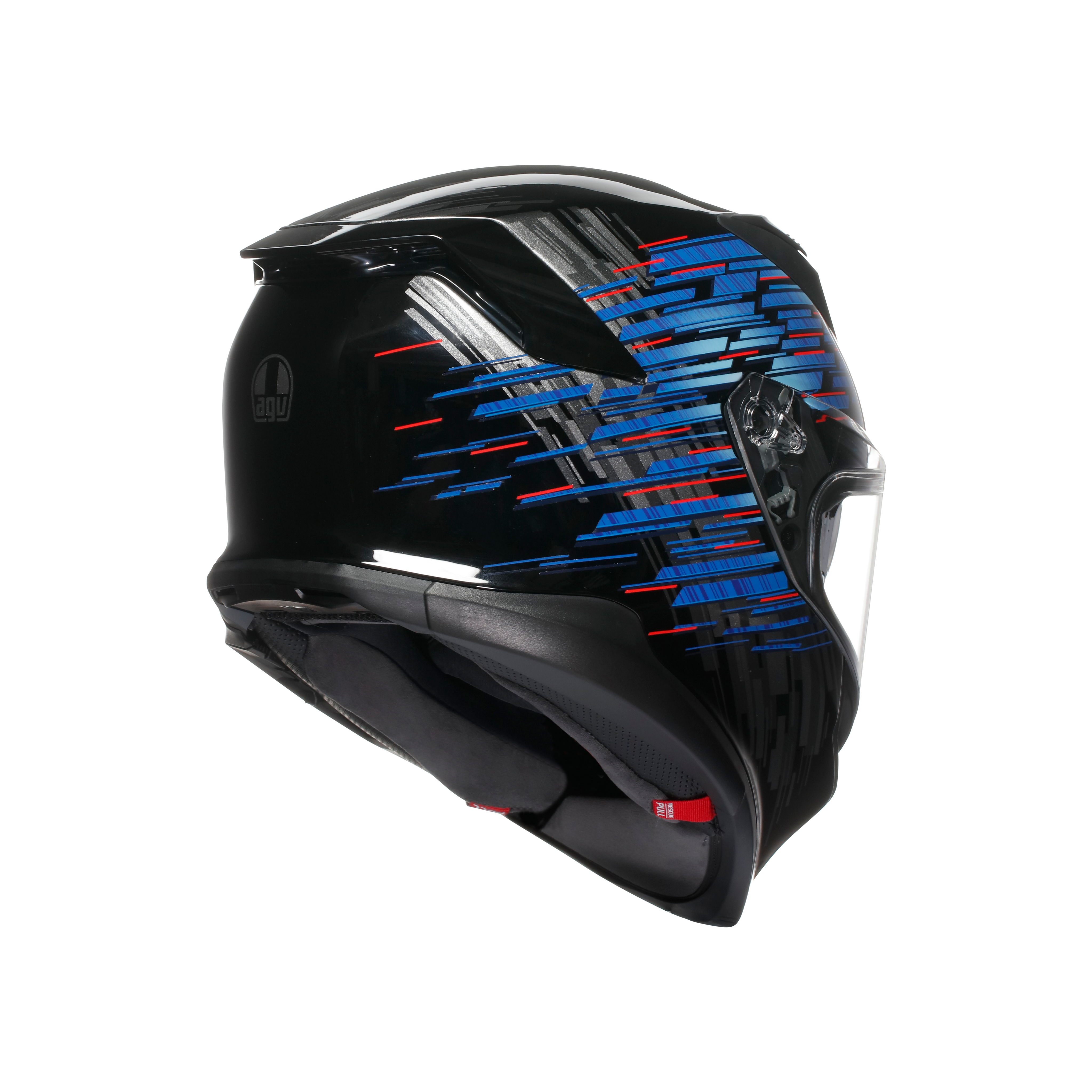 K7 MPLK GENISYS MATT BLACK/BLUE/GREY - MOTORBIKE FULL FACE HELMET DOT (E2206) -  - 6