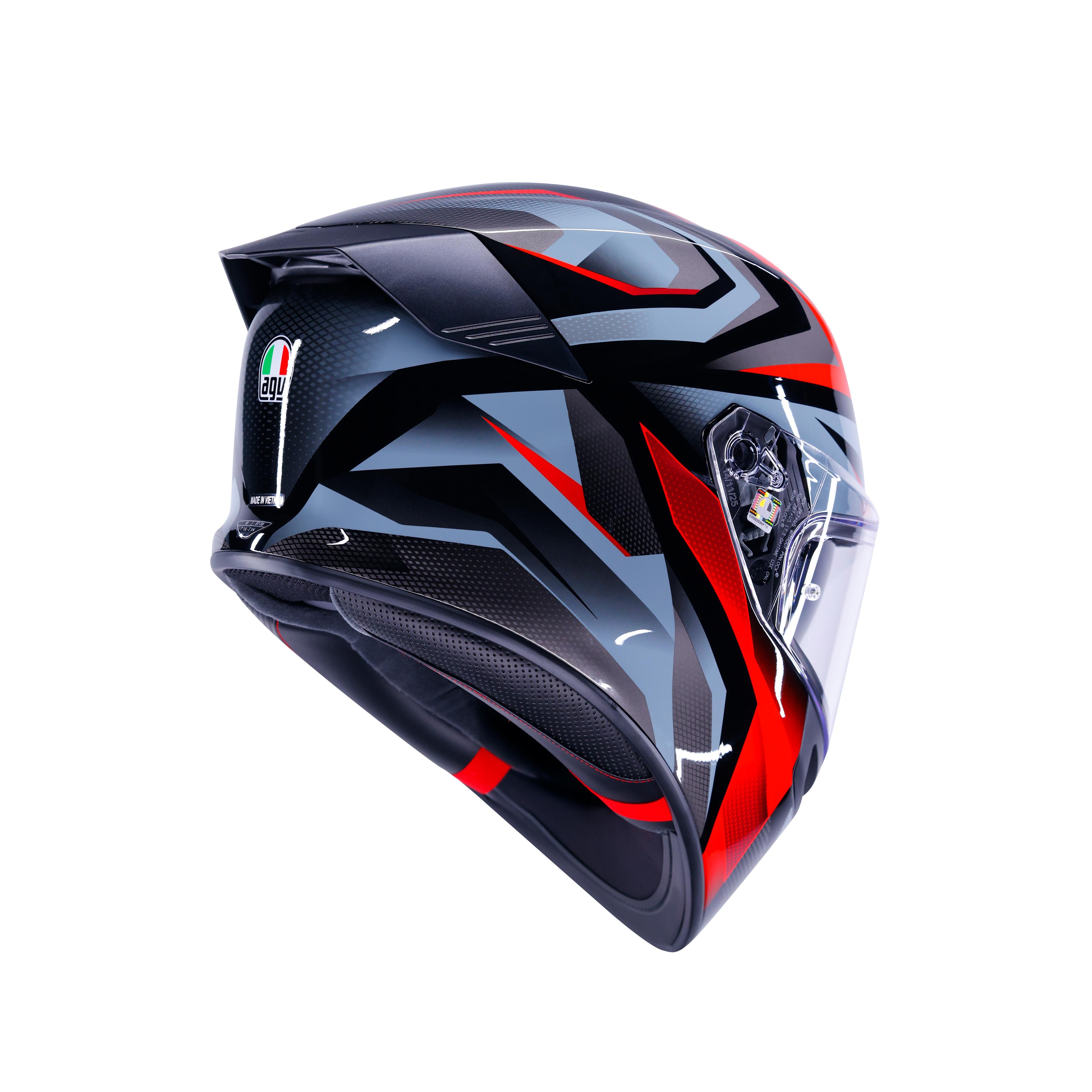 K5 MUNOR BLACK/RED - FULL-FACE MOTORCYCLE HELMET E2206 -  - 4