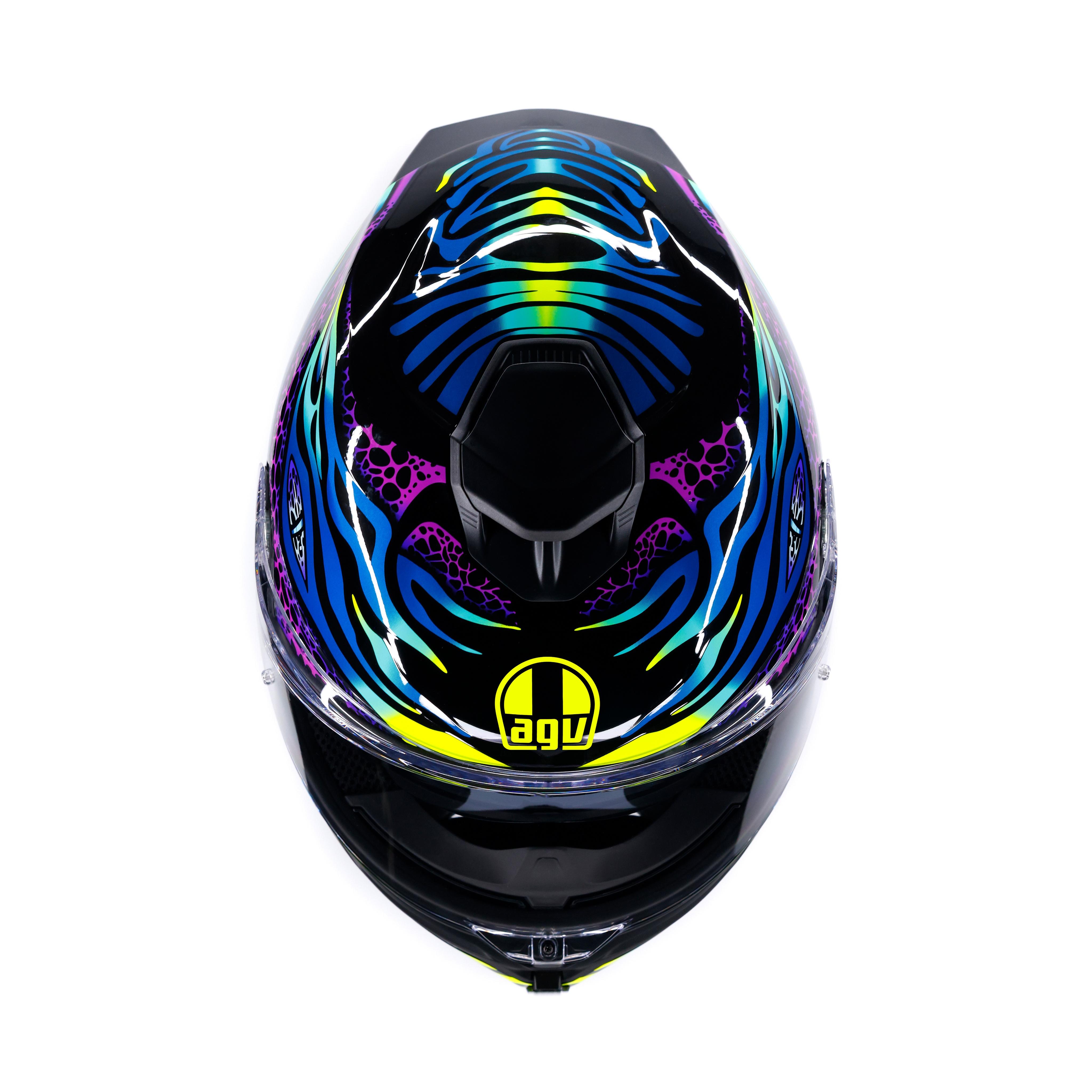 K5 VIVERNA BLUE/PURPLE/LIME - FULL-FACE MOTORCYCLE HELMET E2206 -  - 5