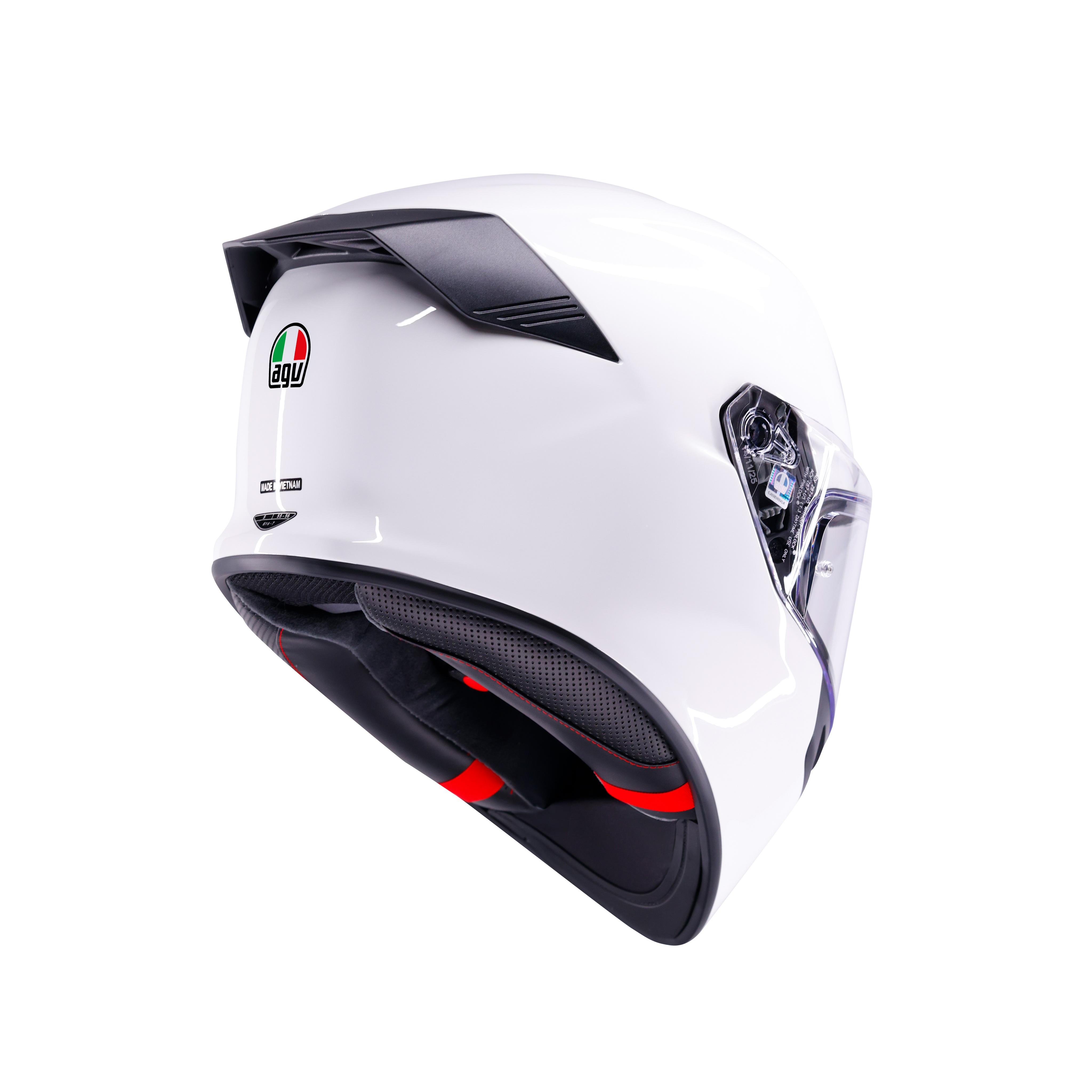 K5 MONO WHITE - FULL-FACE MOTORCYCLE HELMET E2206 -  - 4