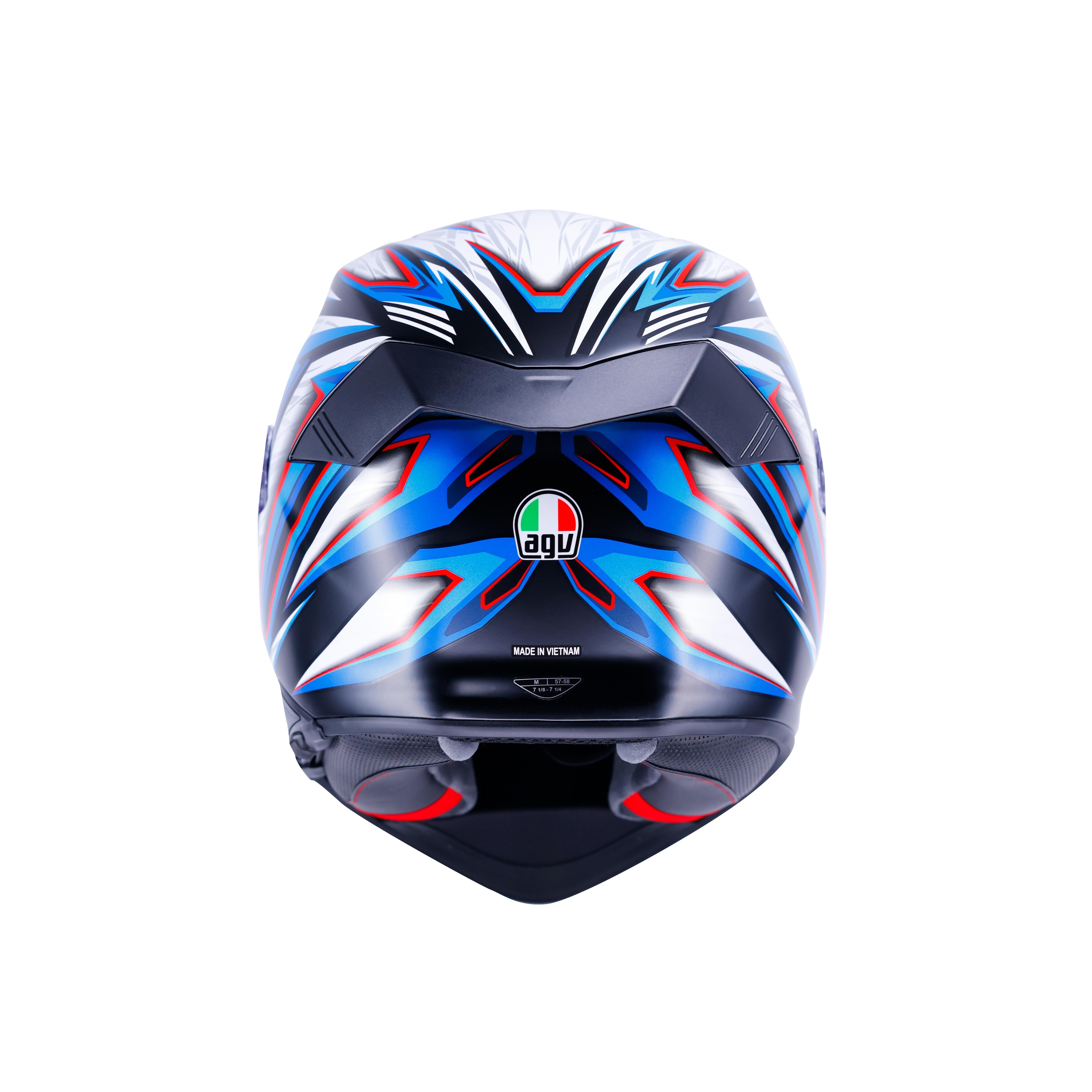 K5 ZENITHAR MATT BLACK/WHITE/BLUE - FULL-FACE MOTORCYCLE HELMET E2206 -  - 3