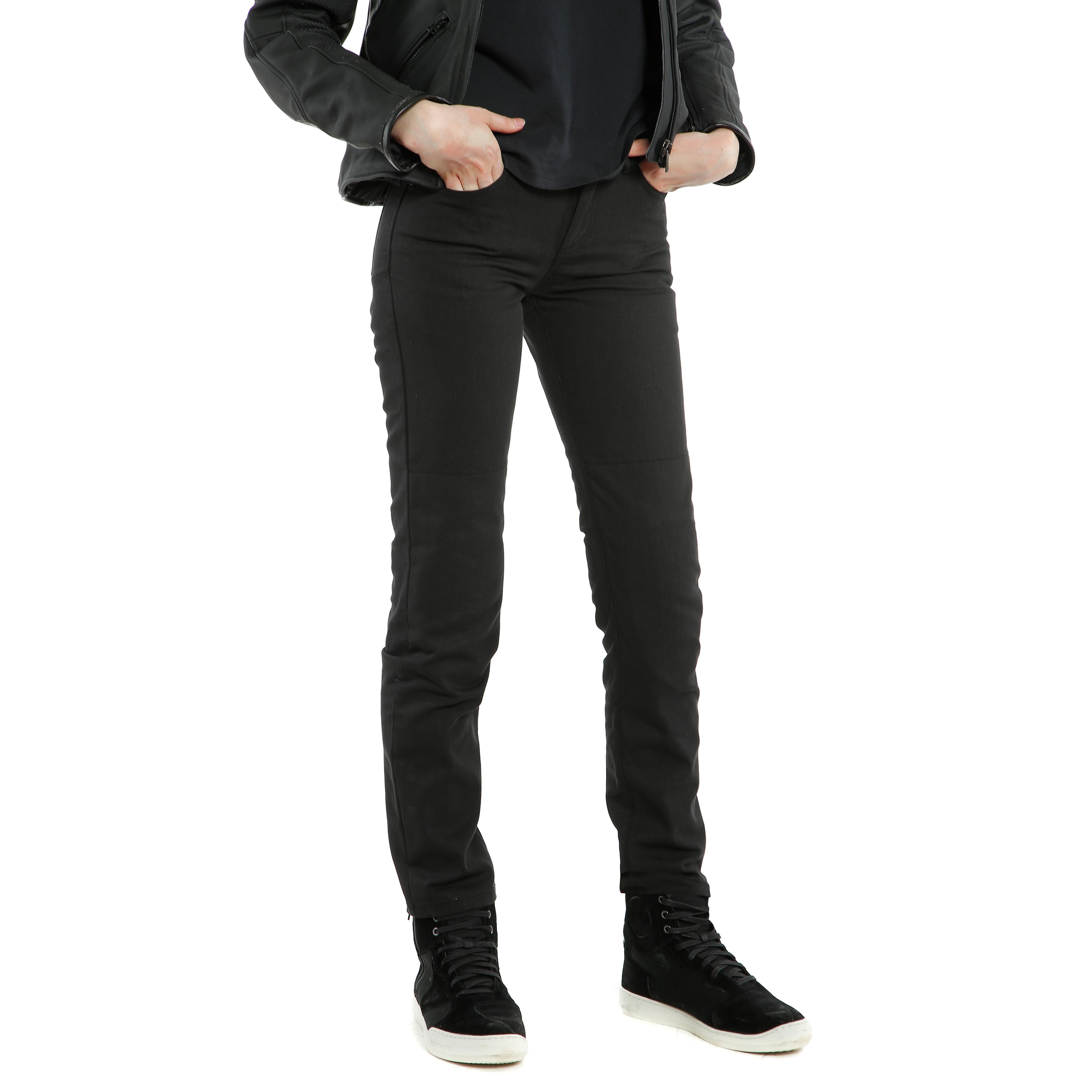 CASUAL SLIM - WOMEN'S MOTORCYCLE PANTS IN FABRIC - BLACK - 5