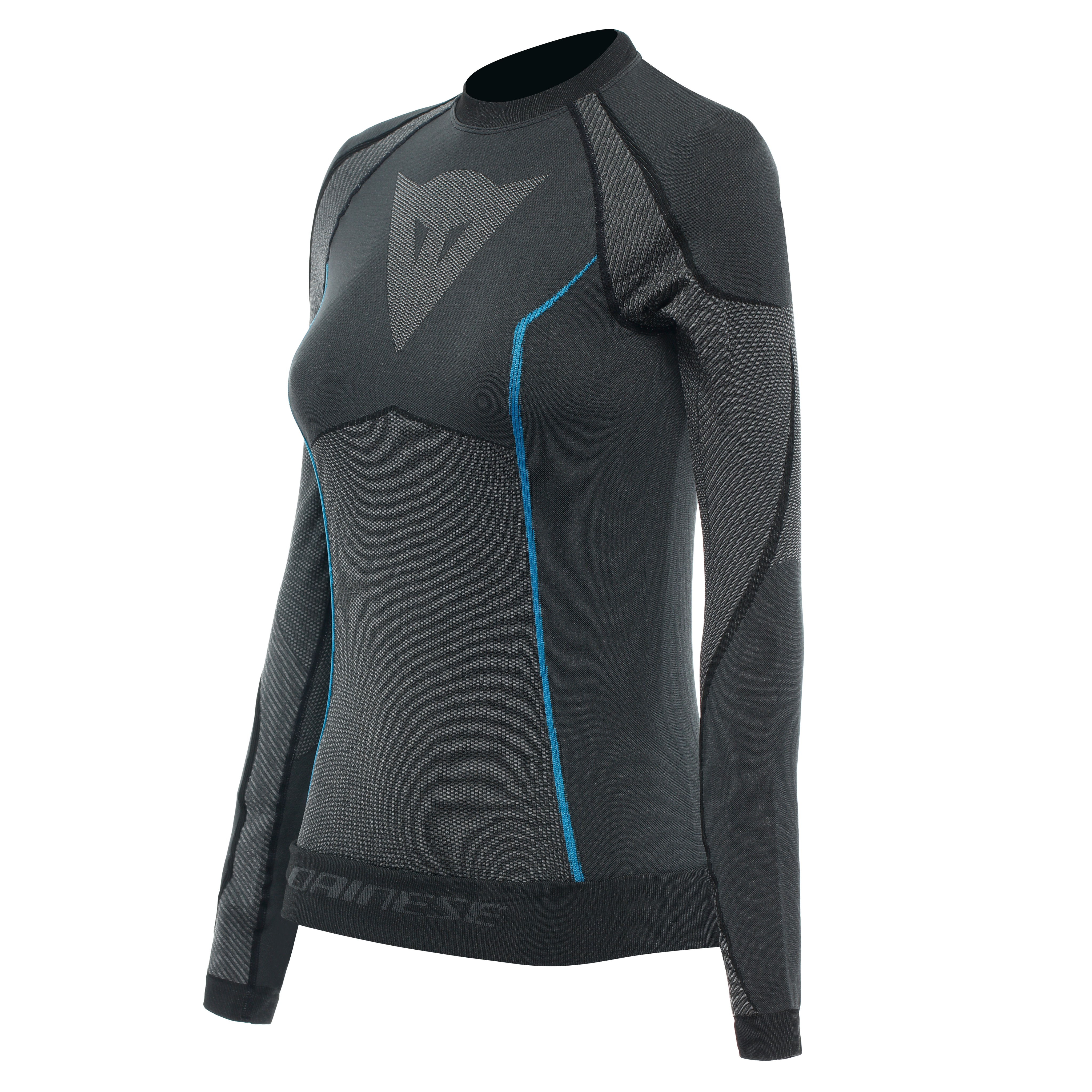TECHNICAL MOTORCYCLE LONG SLEEVE SHIRT WOMEN - BASE LAYER SUMMER - BLACK/BLUE - 1