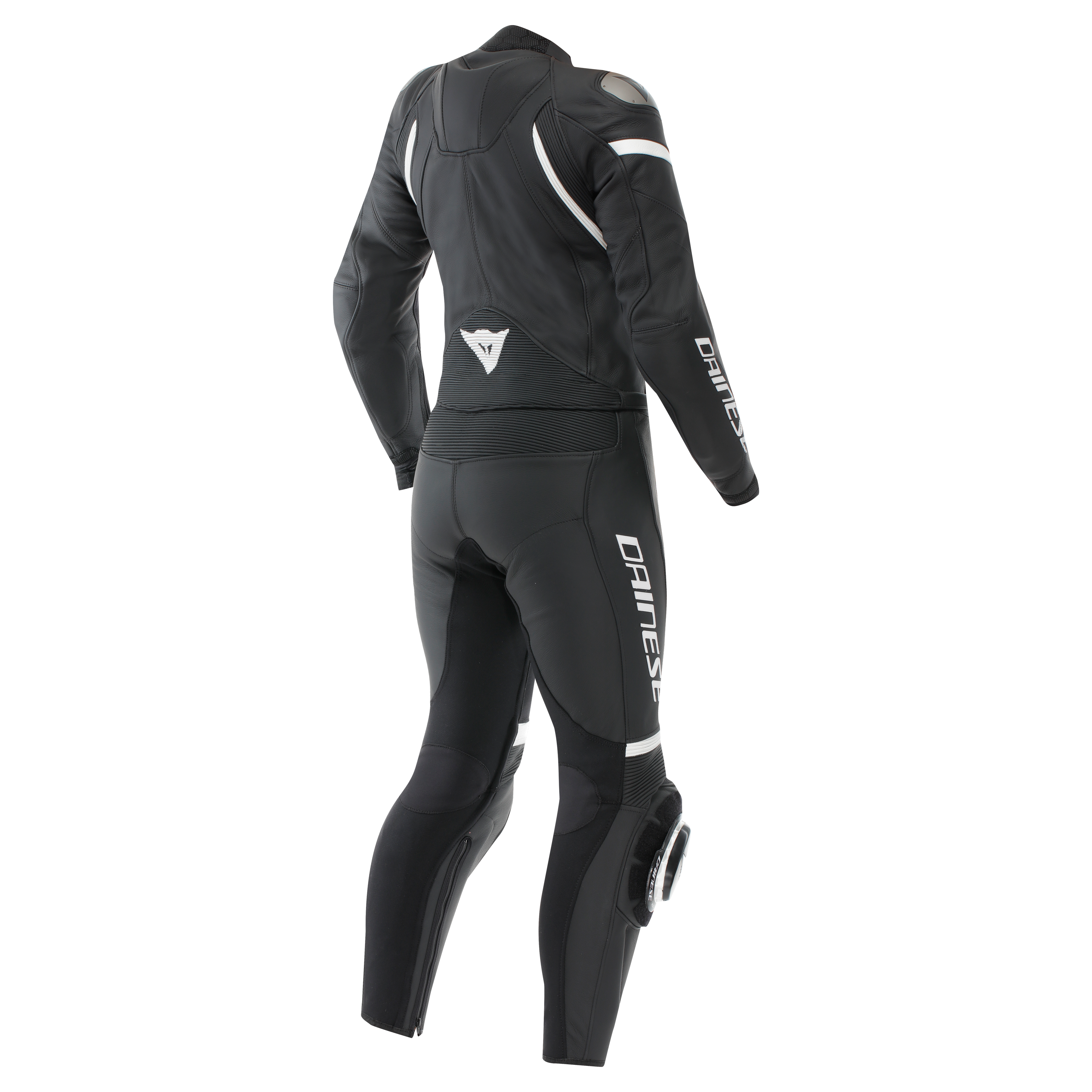 FULMINEA - WOMEN'S TWO-PIECE LEATHER SUIT SHORT/TALL FIT (S/T) - BLACK/WHITE - 2
