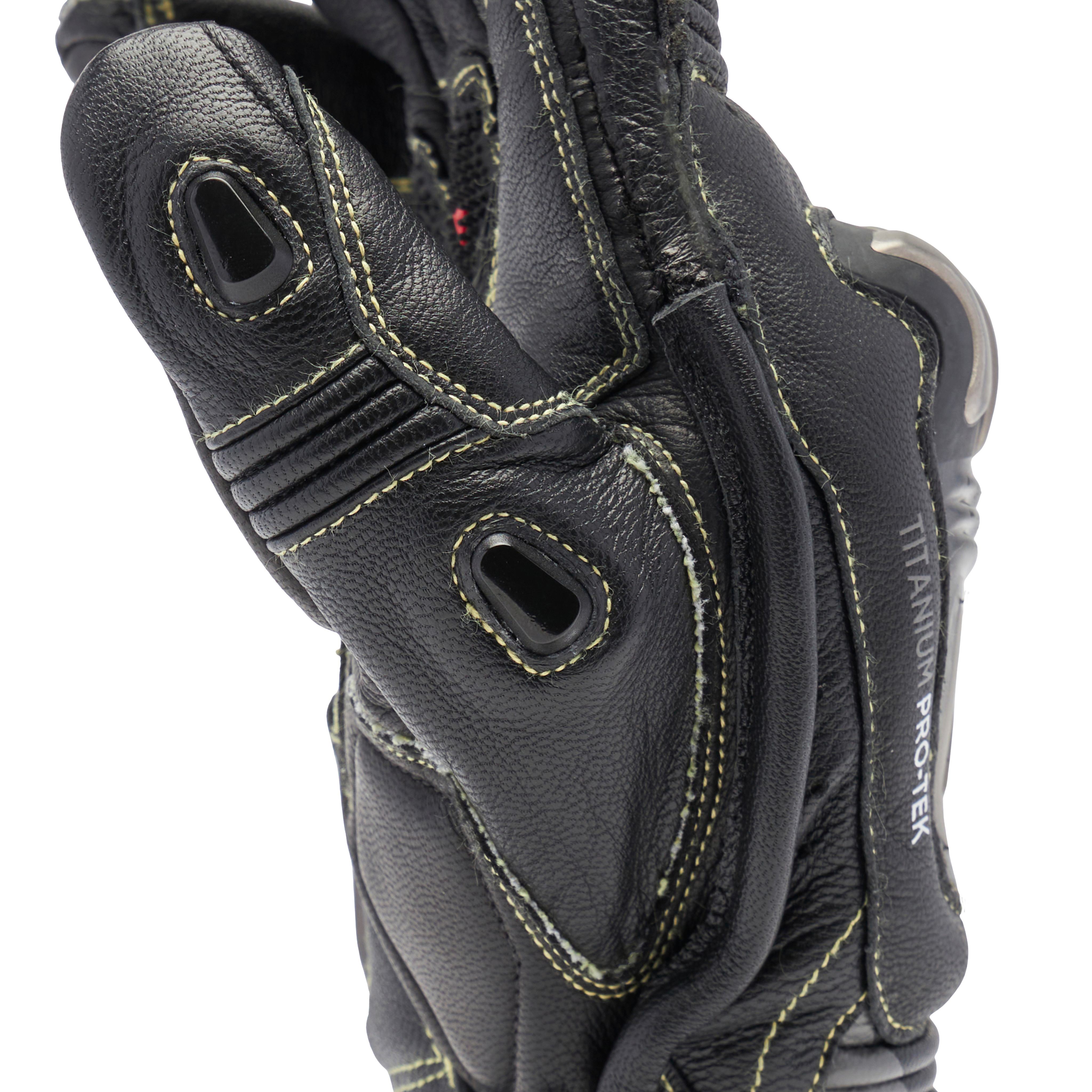 FULL METAL 7 - MEN'S MOTORCYCLE RACING LEATHER GLOVES | BLACK