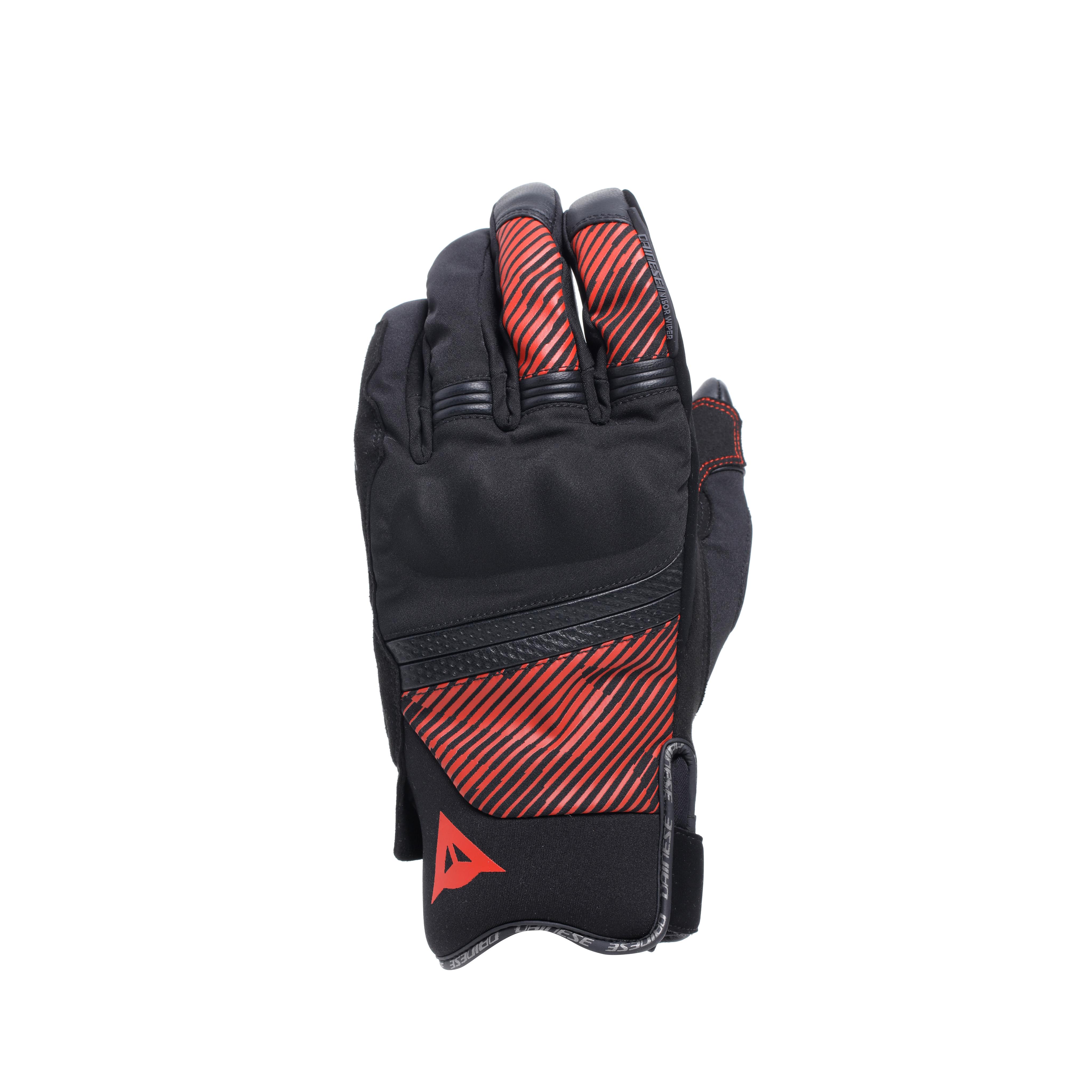 FULMINE D-DRY&reg; - MEN'S WATERPROOF MOTORCYCLE GLOVES - BLACK/BLACK/RED - 1