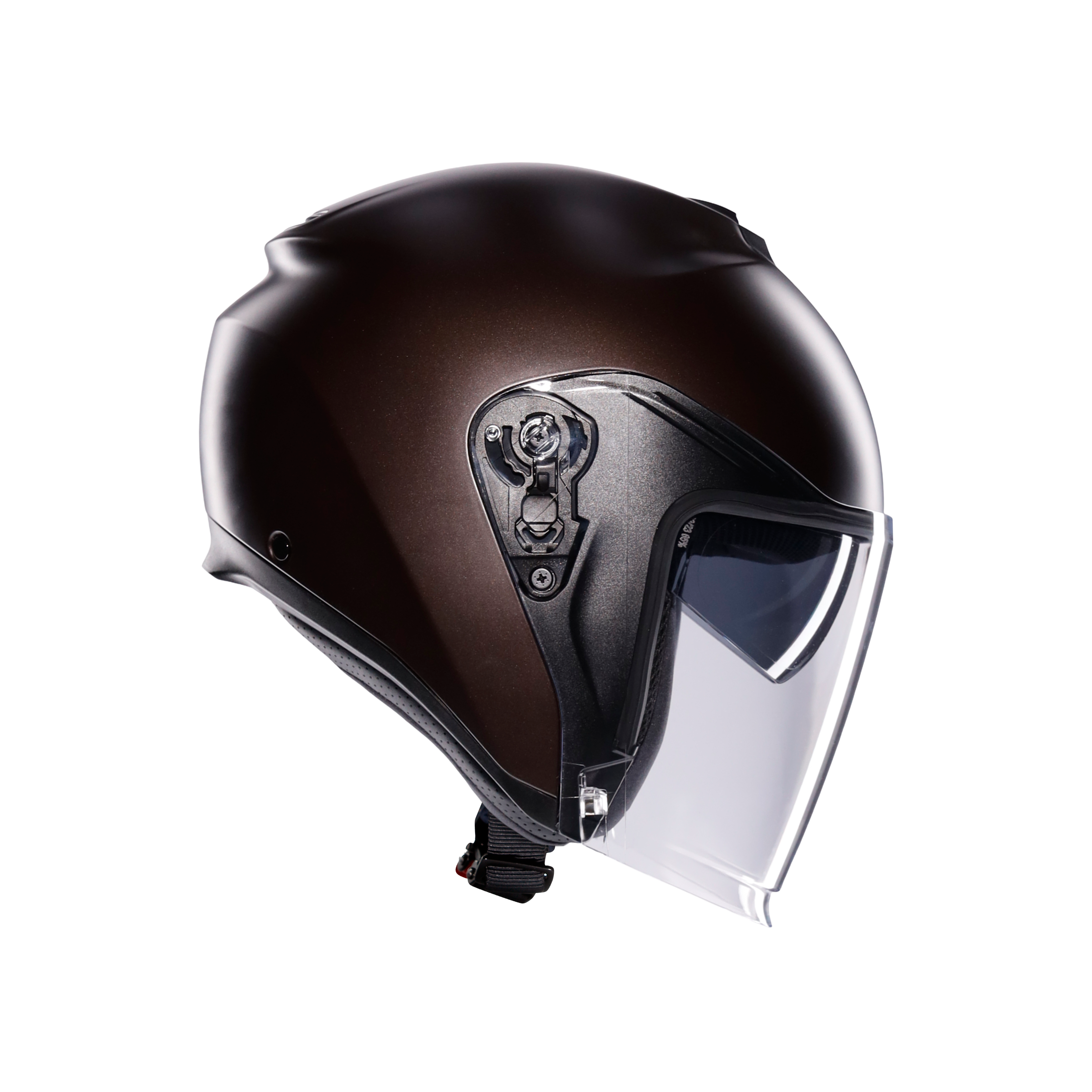 IRIDES MONO MATT PREGIATO BRONZE - MOTORBIKE OPEN FACE HELMET E2206 -  - 3