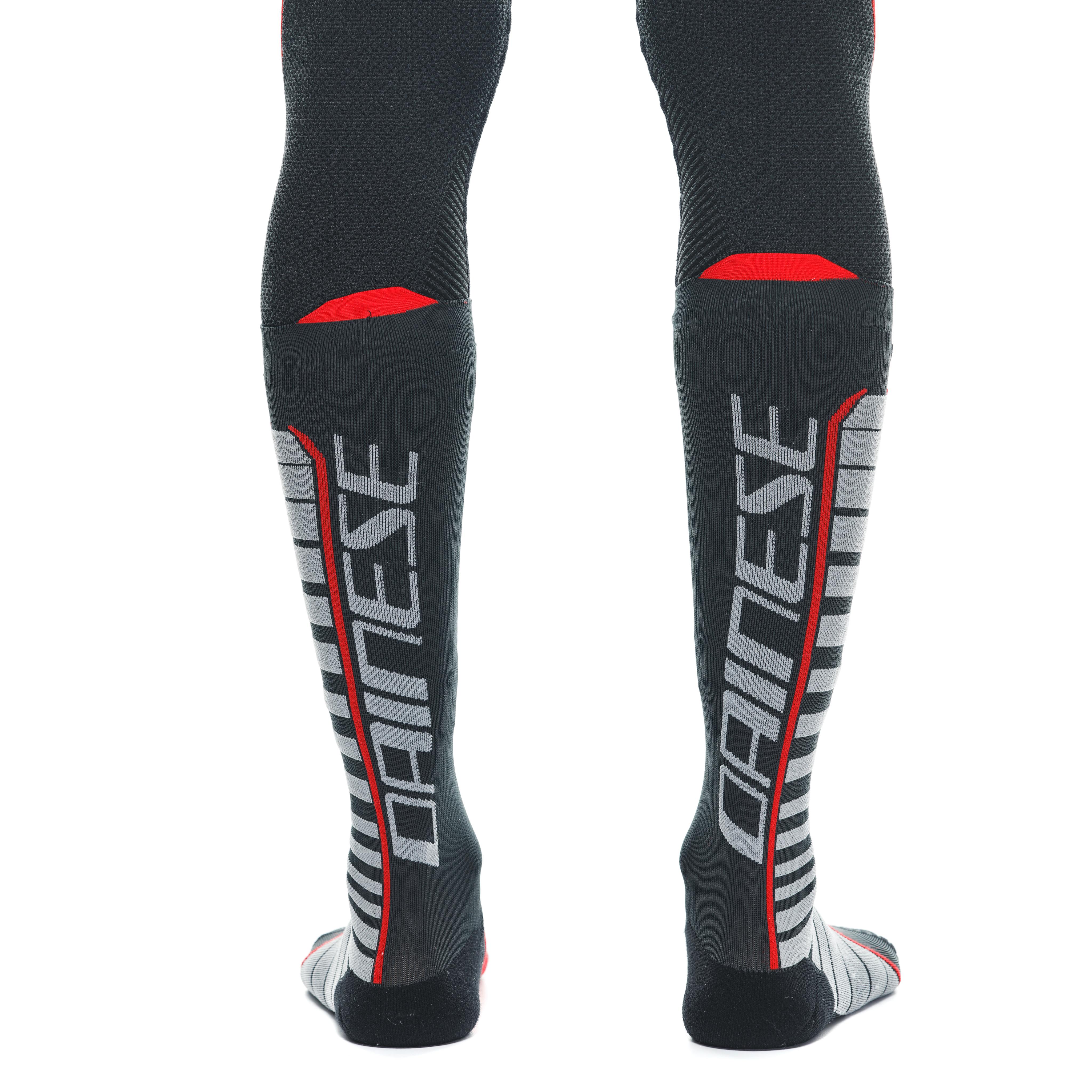 TECHNICAL MOTORCYCLE LONG SOCKS UNISEX - MID LAYER WINTER - BLACK/RED - 5