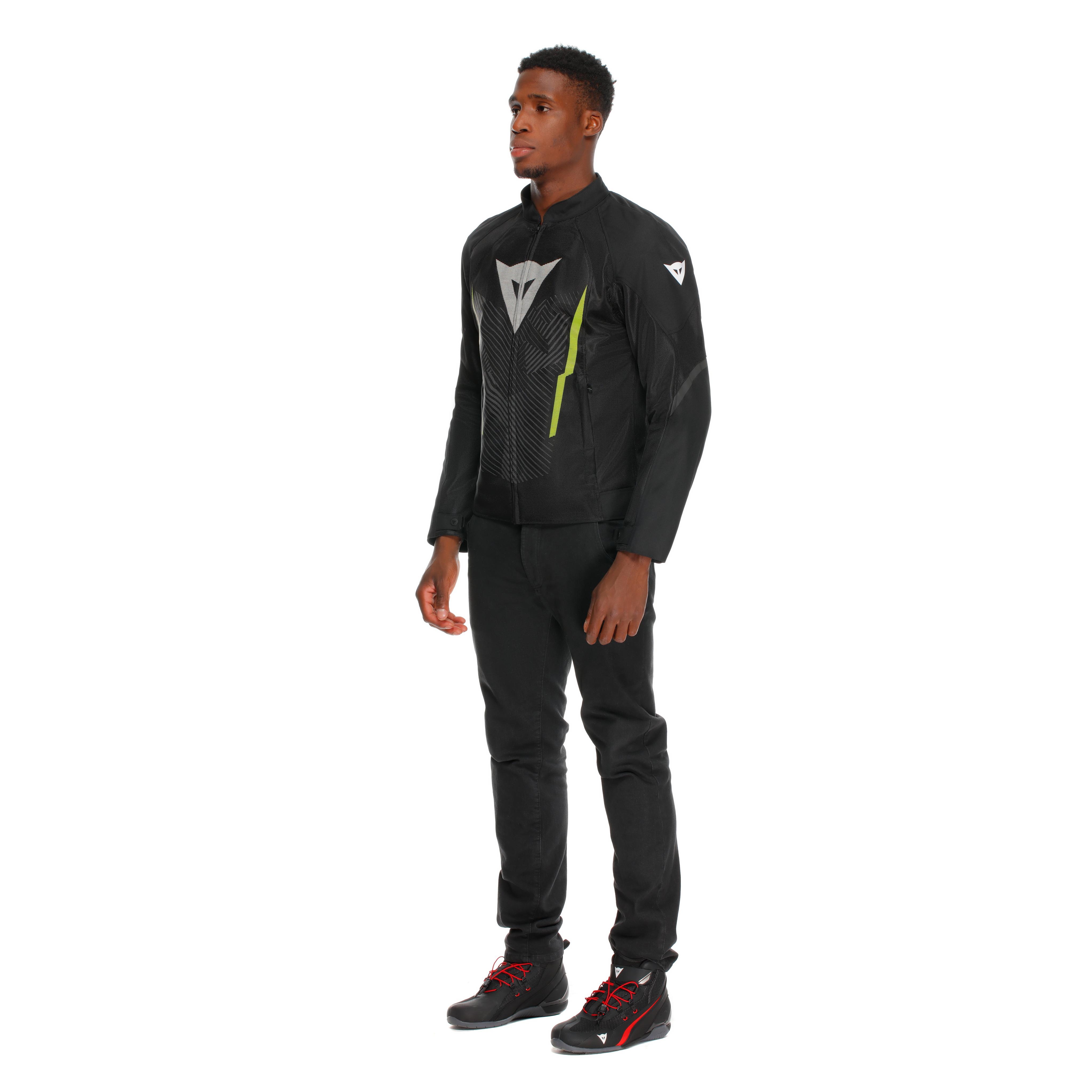 HEROSPHERE AIR TEX - GIACCA MOTO IN TESSUTO UOMO - BLACK/WHITE/YELLOW-FLUO - 4