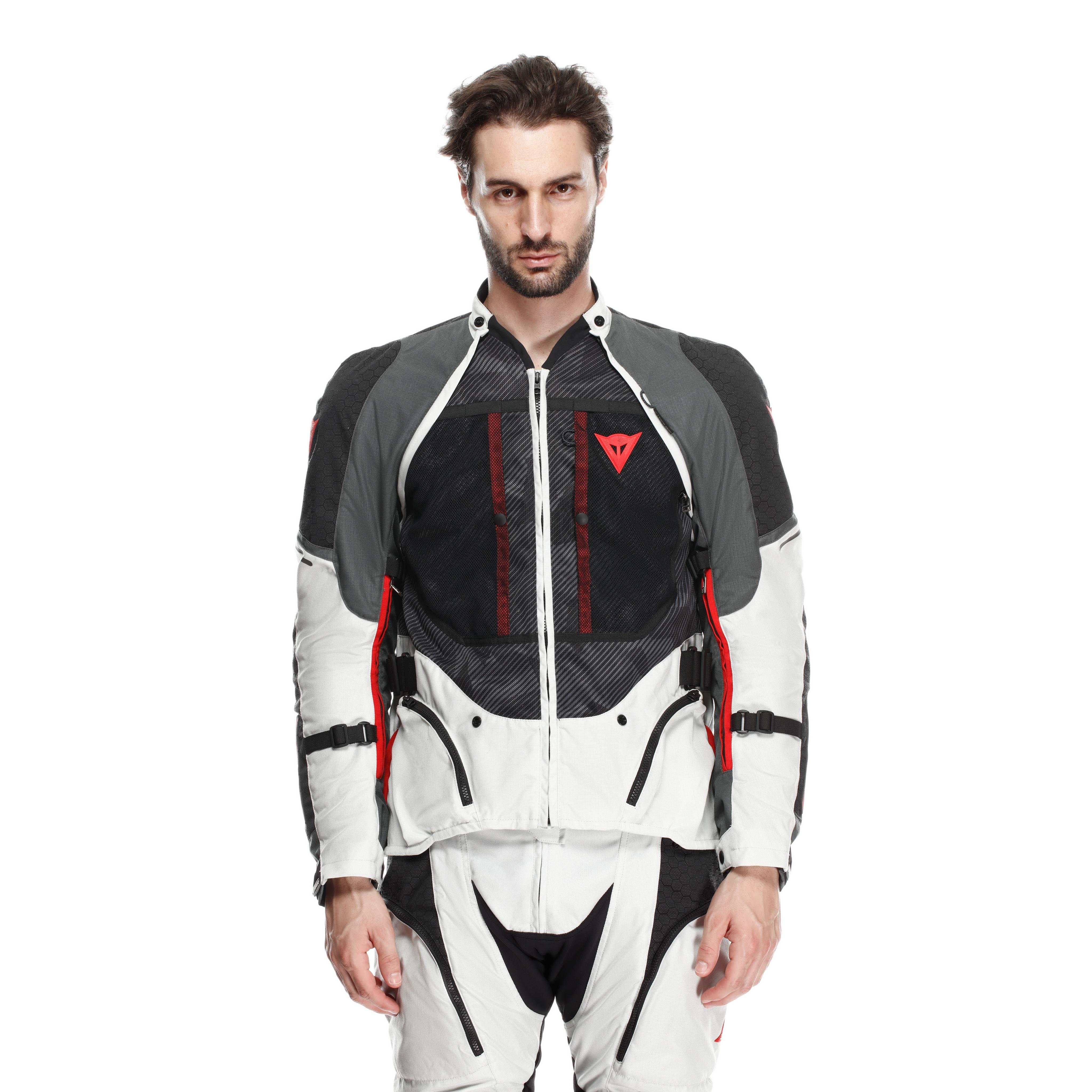 SUPER ADVENTURE ABS&Oslash;LUTESHELL&trade; - MEN MOTORCYCLE OFF-ROAD JACKET - GLACIER-GREY/IRON-GATE/RED - 5