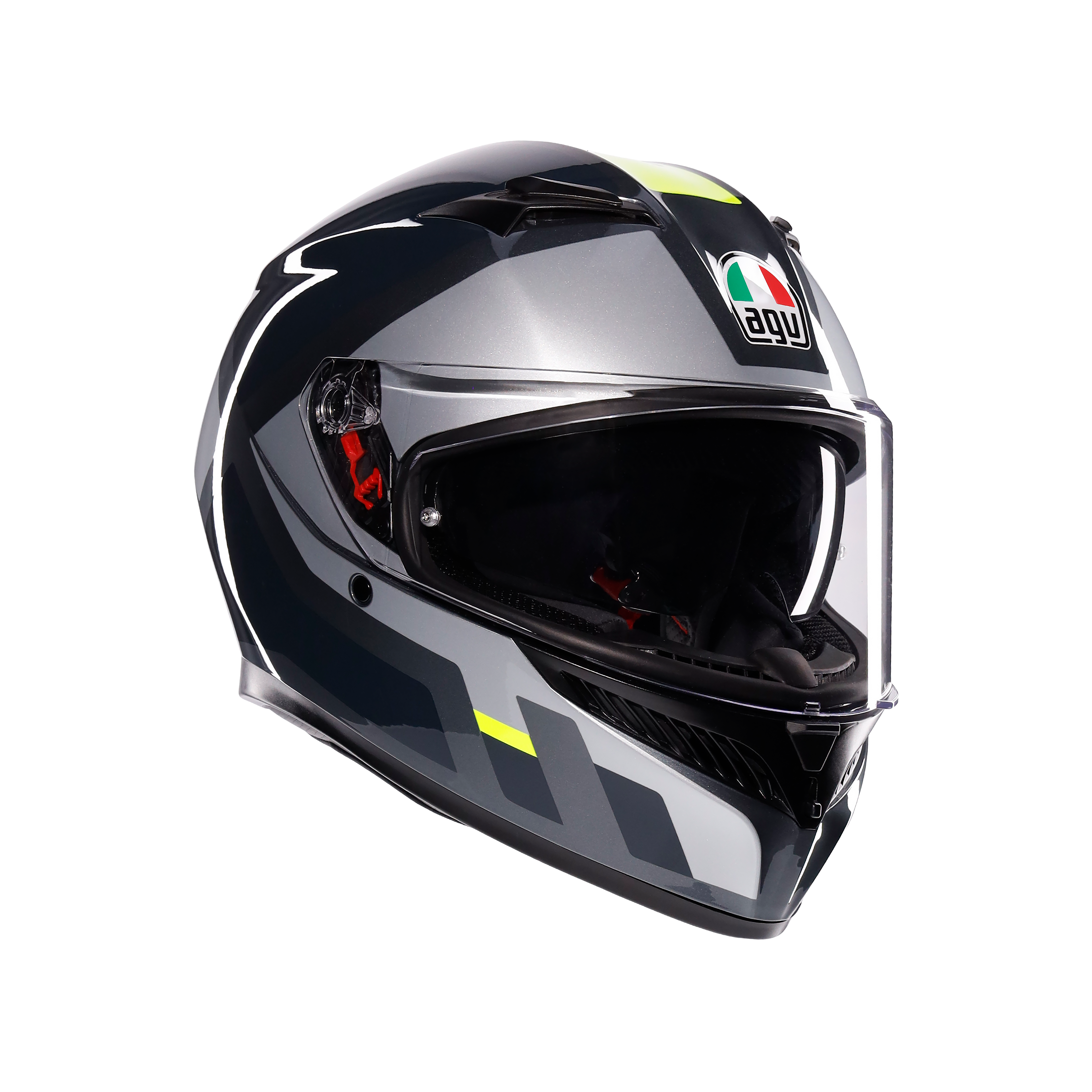 K3 SHADE GREY/YELLOW FLUO - CASQUE MOTO INT&Eacute;GRAL E2206 -  - 6