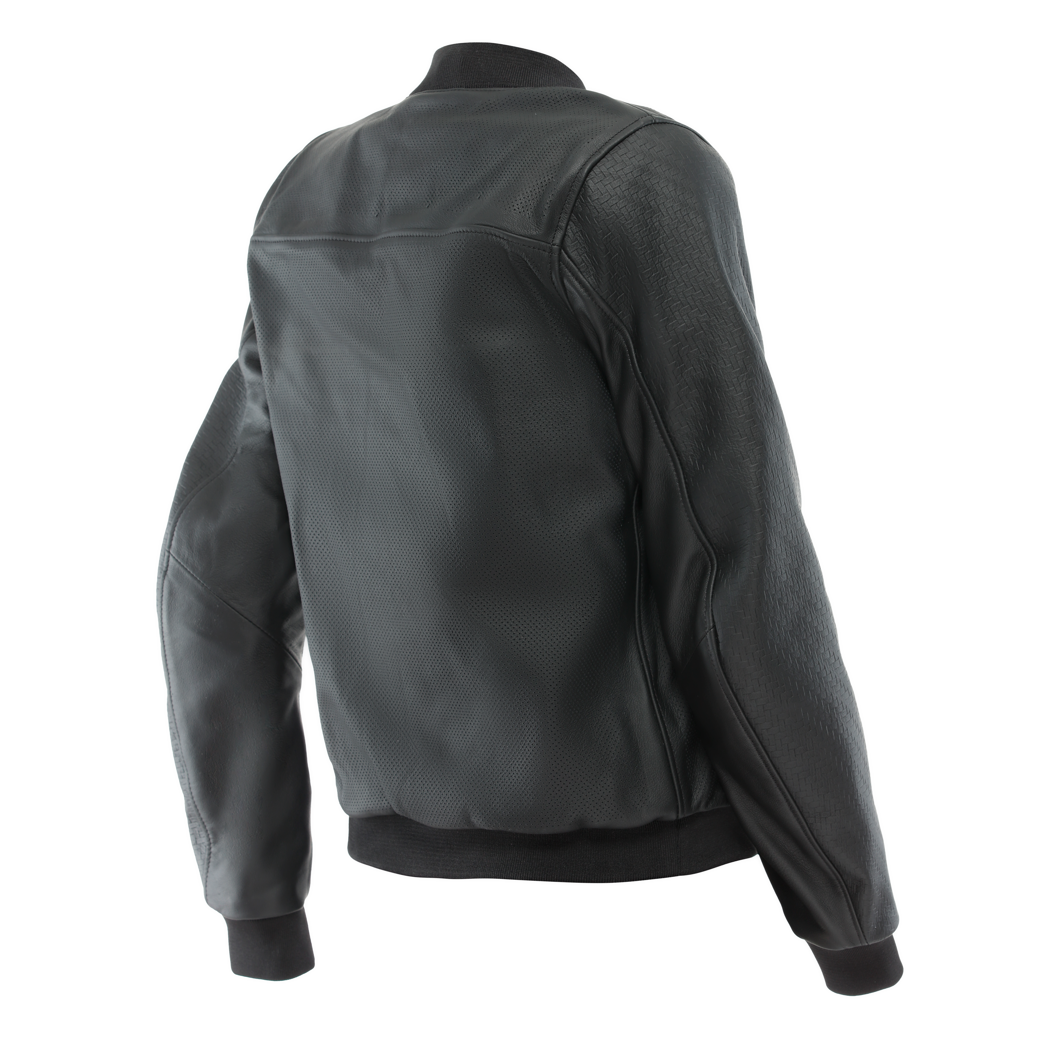 ACCENTO - WOMEN'S MOTORCYCLE PERFORATED LEATHER JACKET - BLACK - 2