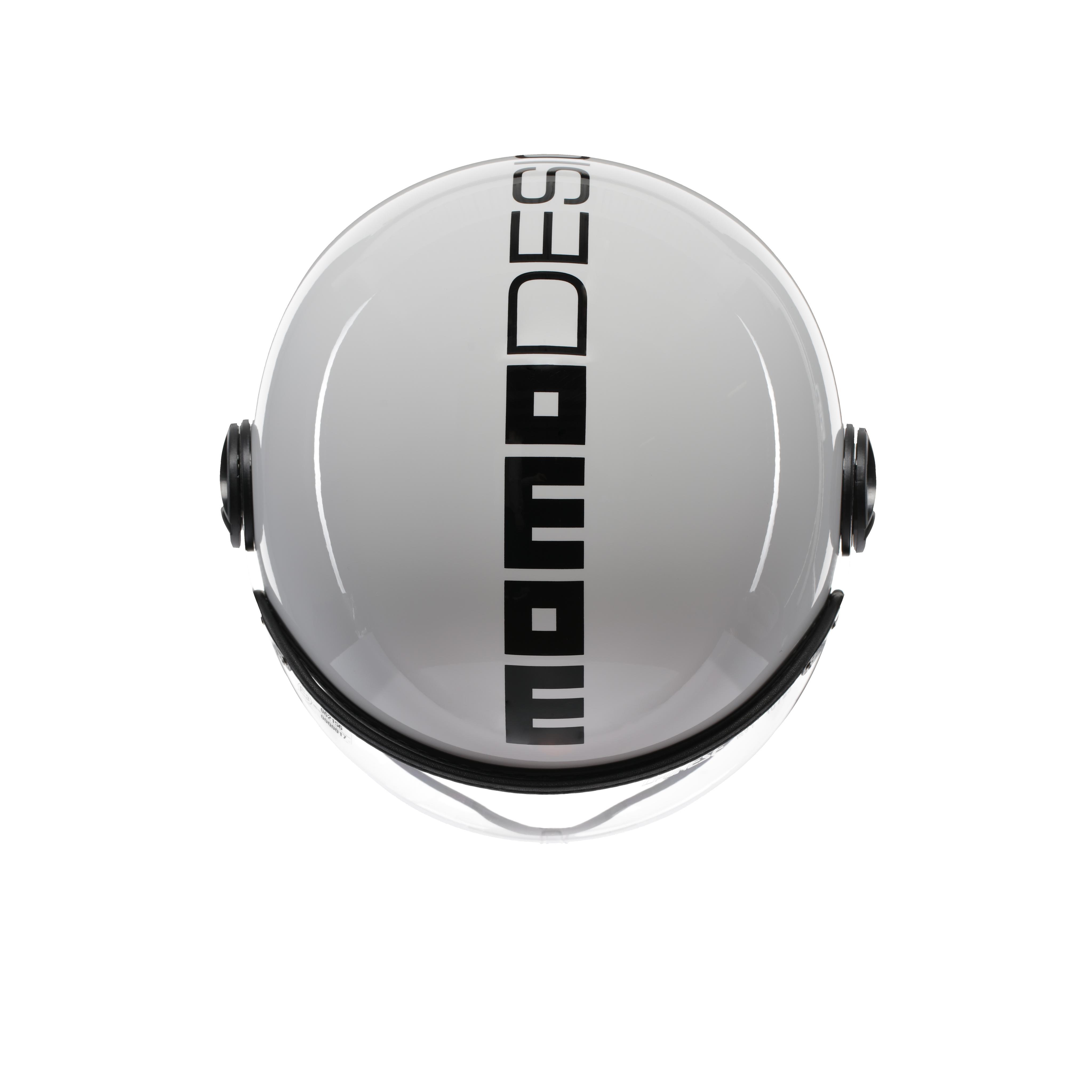 MOMODESIGN FGTR CLASSIC WEISS / SCHWARZ - JET-HELM MIT VISIER E2206 -  - 6