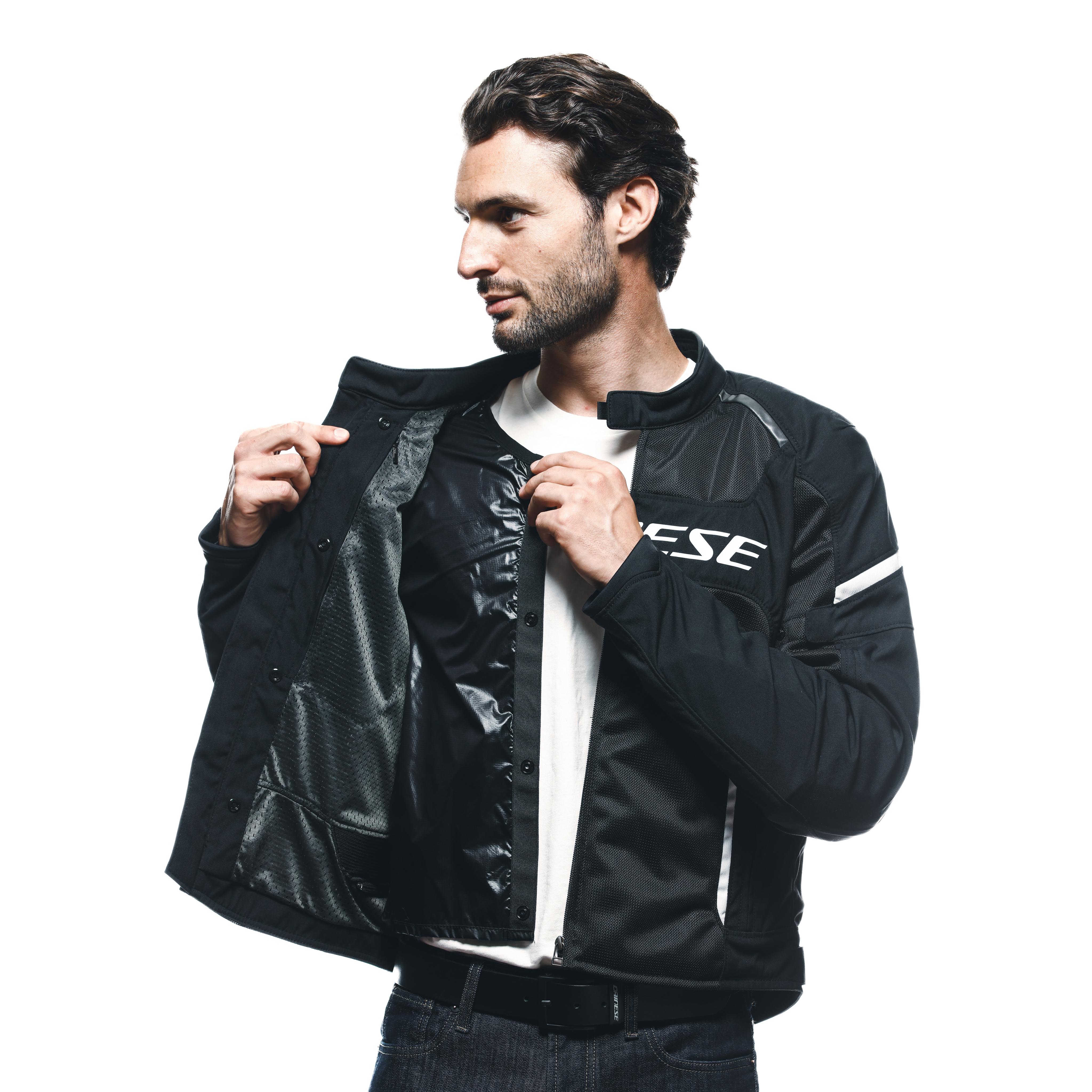 AIR FRAME 3 TEX - GIACCA MOTO ESTIVA IN TESSUTO UOMO - BLACK/BLACK/WHITE - 12