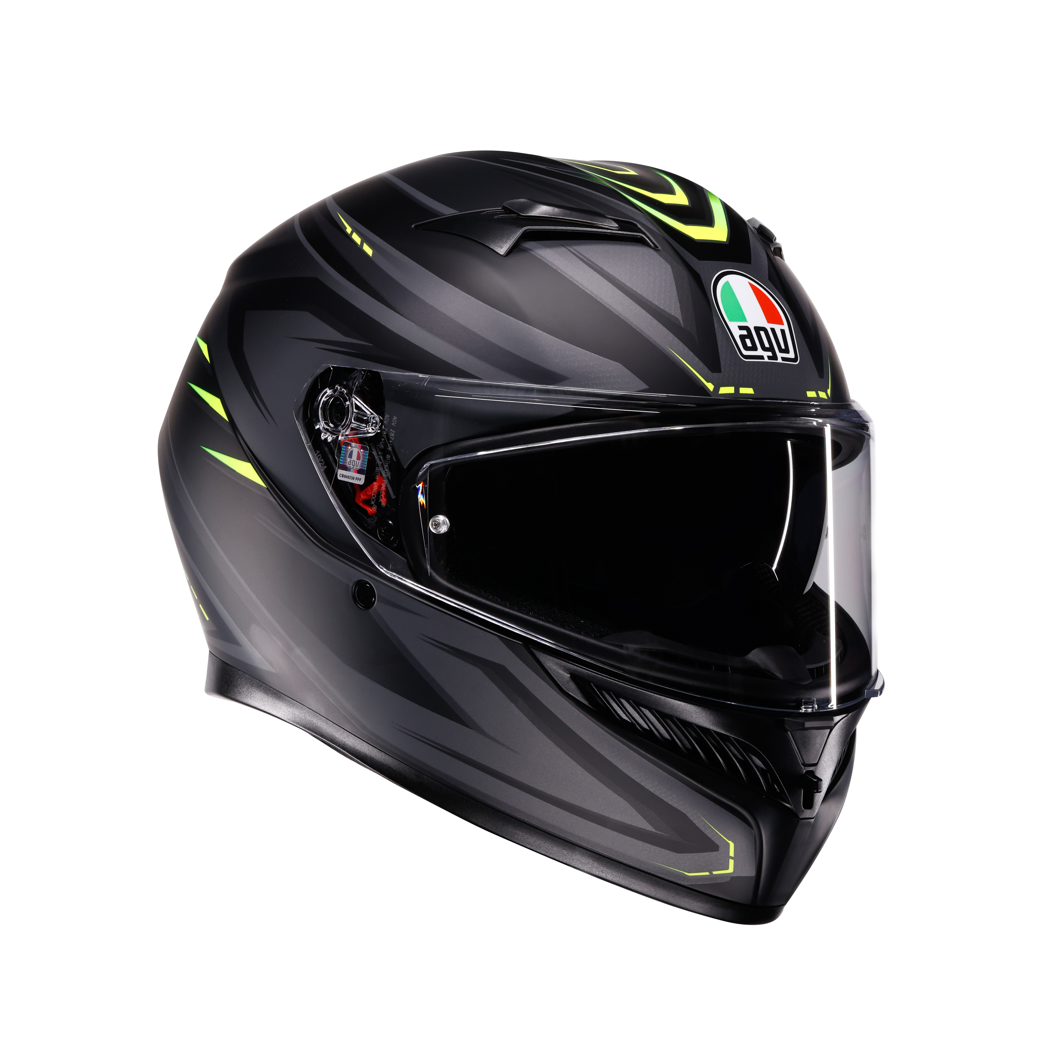 K3 SYTH MATT BLACK/YELLOW FLUO - CASQUE MOTO INT&Eacute;GRAL E2206 -  - 1