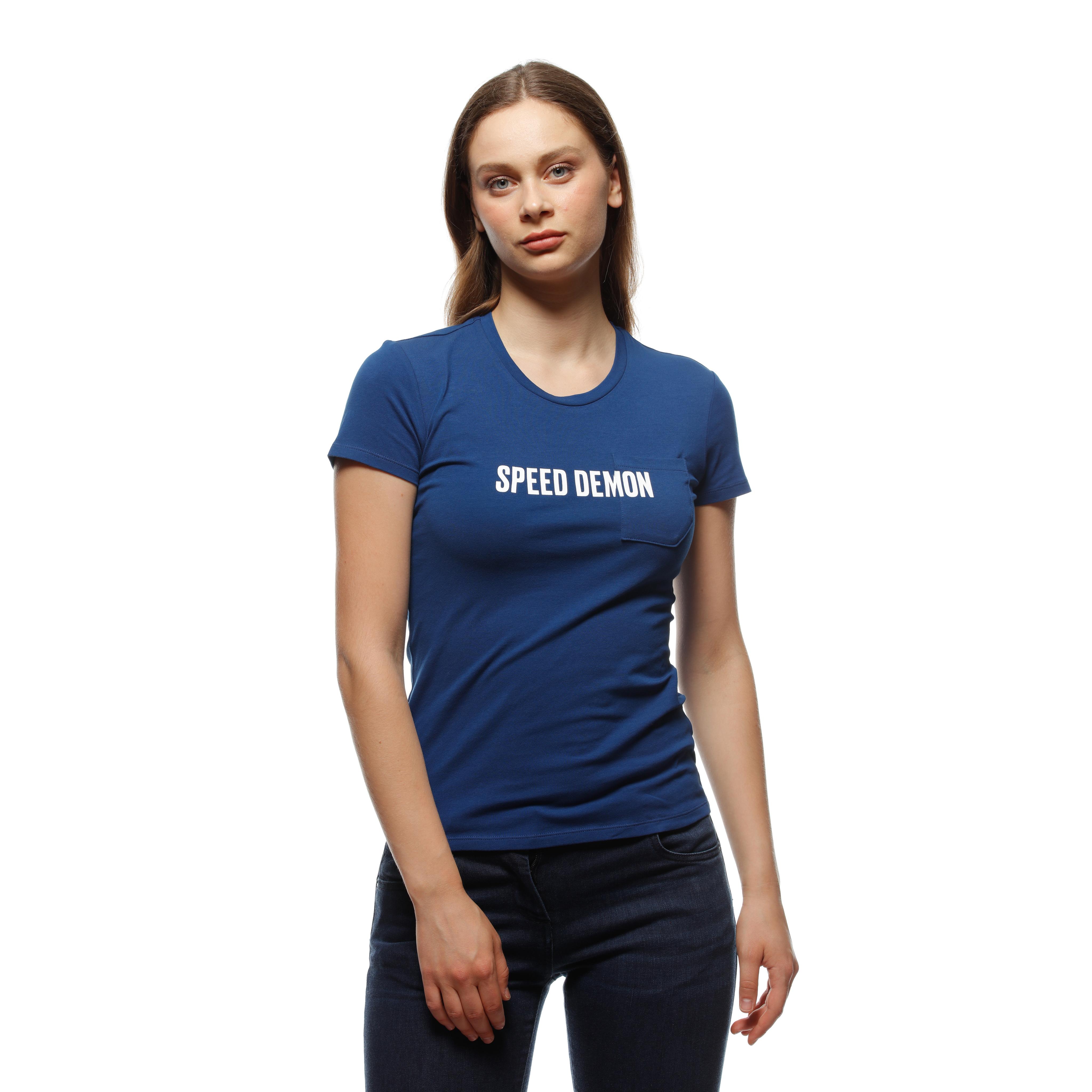 DEMON POCKET - T-SHIRT DONNA - NAVY PEONY - 11