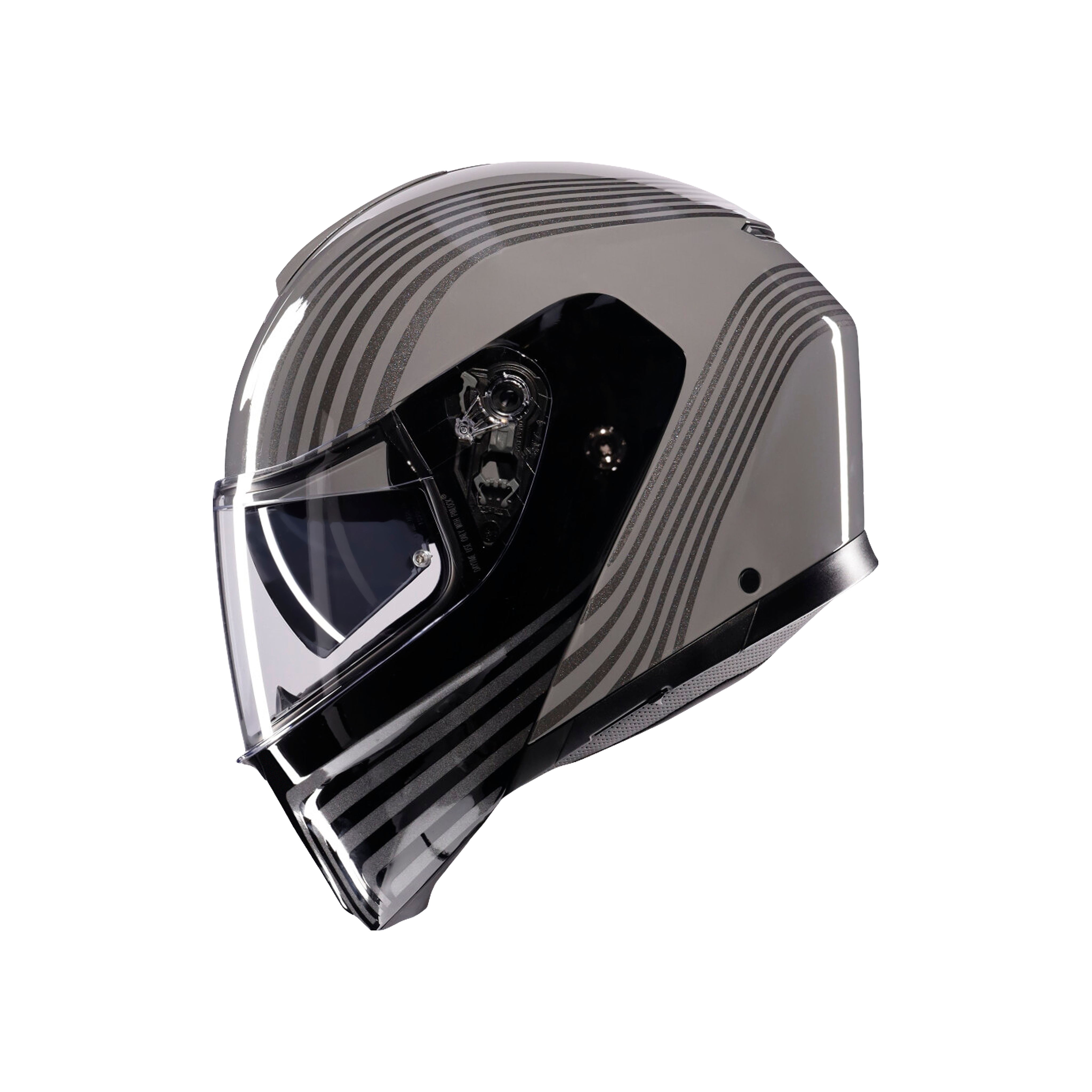 STREETMODULAR ISEO GREY/BLACK - MOTORBIKE FLIP UP HELMET DOT(E2206) -  - 4