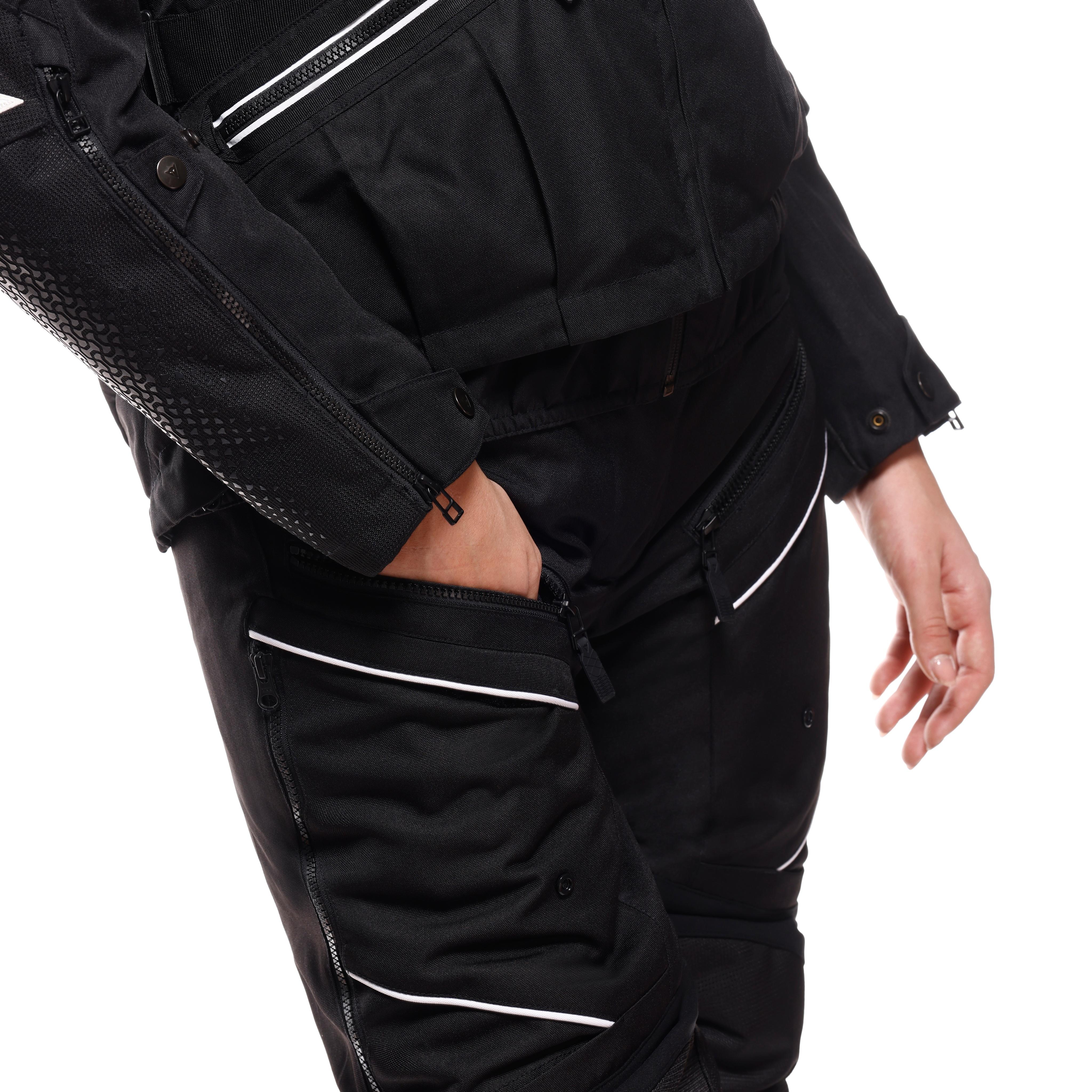 GULLFOSS&nbsp;D-DRY - WOMEN'S ALL SEASONS MOTORCYCLE PANTS - BLACK/BLACK - 5