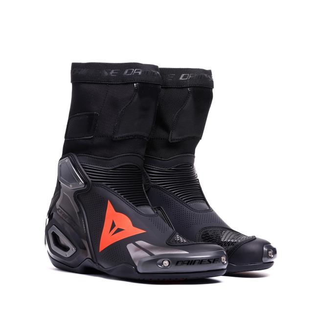 Dainese - Axial 2 Air Botas Moto Hombre - Piel - Men - Black/black/red-fluo - 45